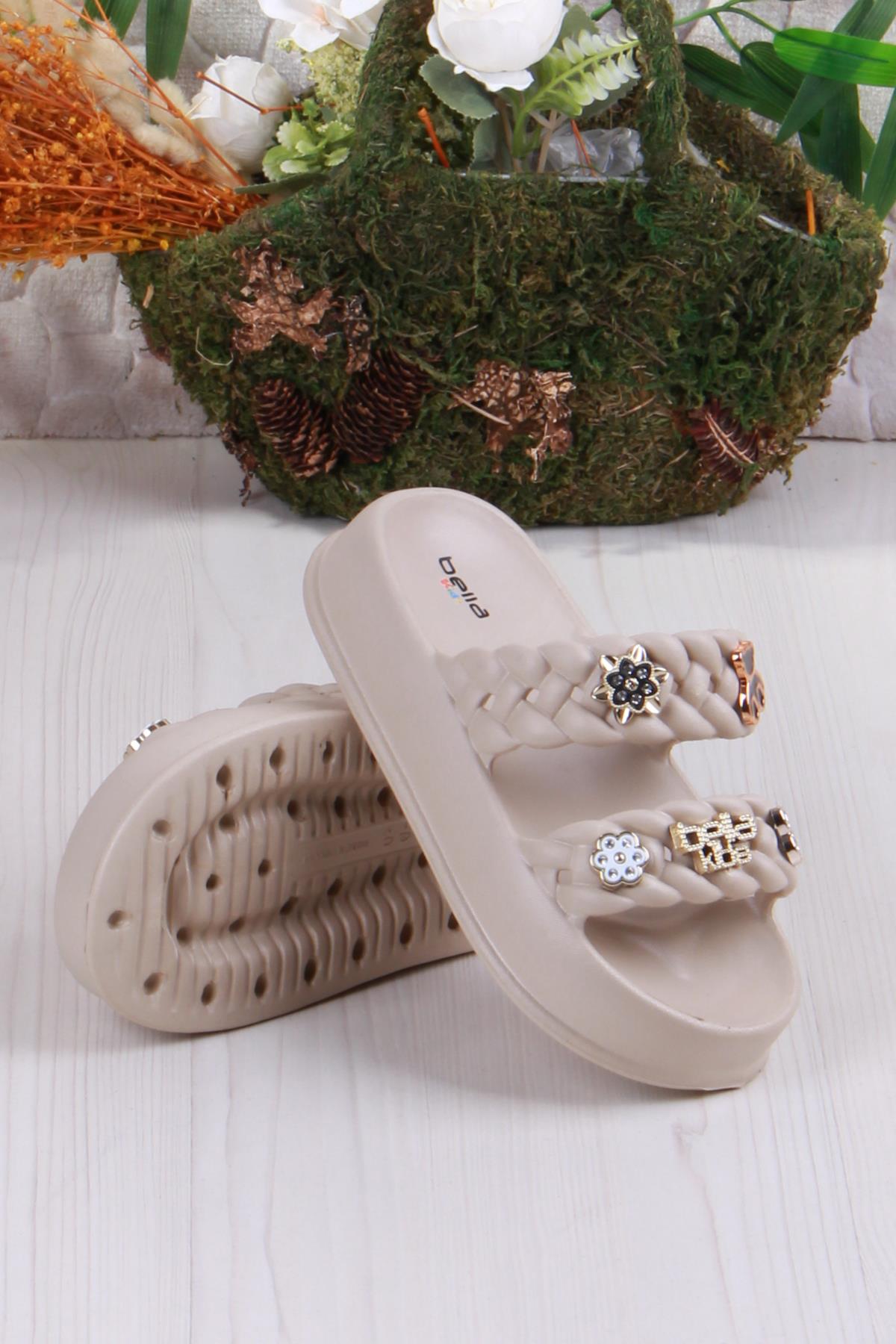 Bella E423 Plaj Deniz Havuz Terliği Hafif Rahat Esnek Kız Çocuk Terlik - Görsel 5