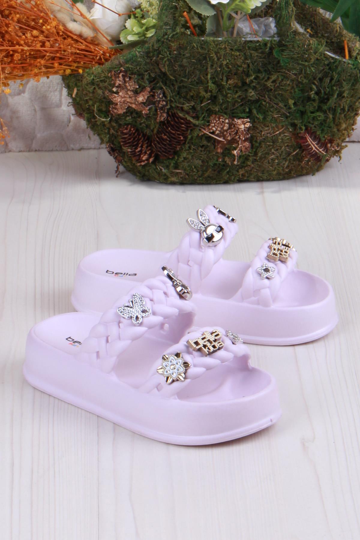 Bella E423 Plaj Deniz Havuz Terliği Hafif Rahat Esnek Kız Çocuk Terlik - Görsel 2