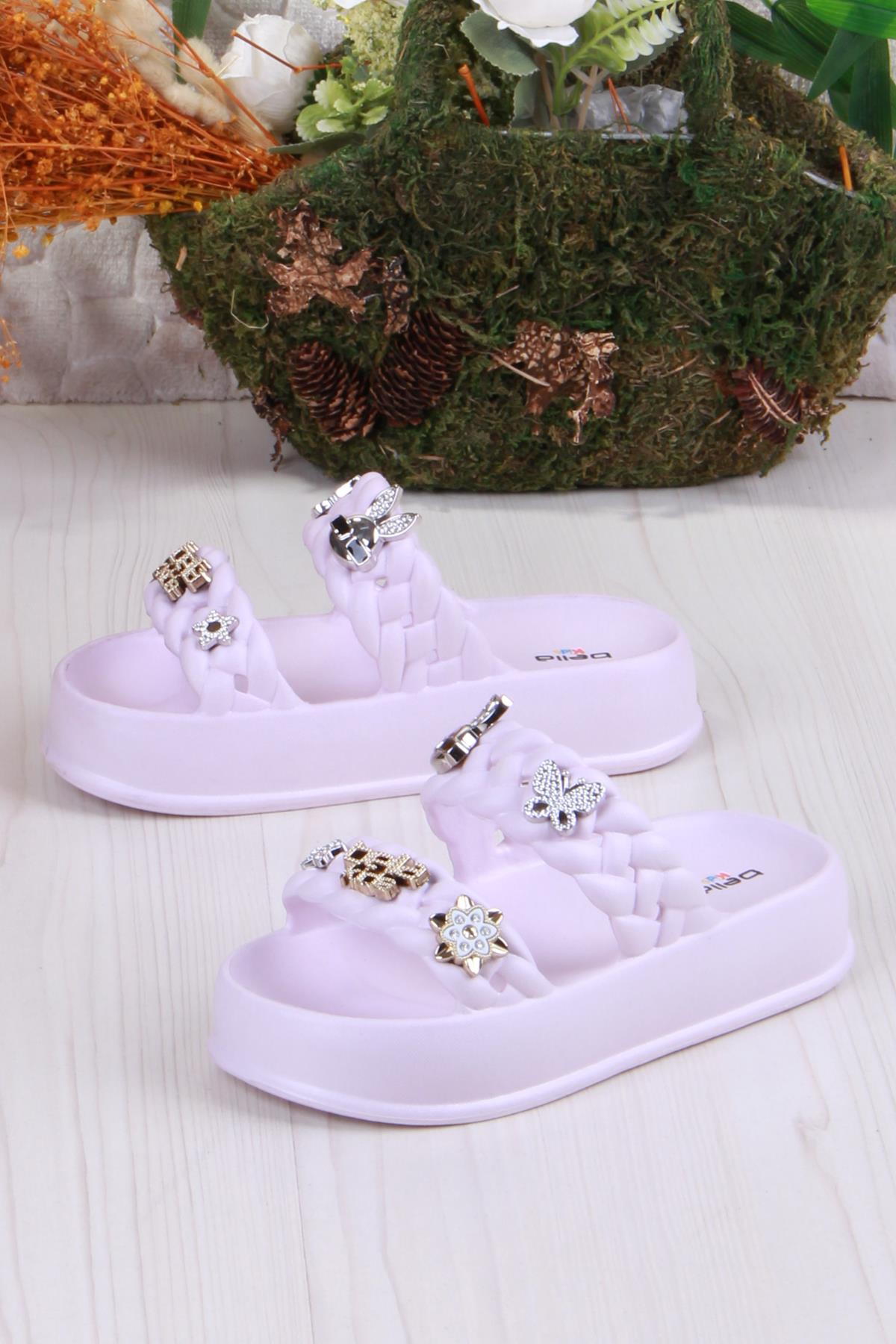 Bella E423 Plaj Deniz Havuz Terliği Hafif Rahat Esnek Kız Çocuk Terlik - Görsel 4