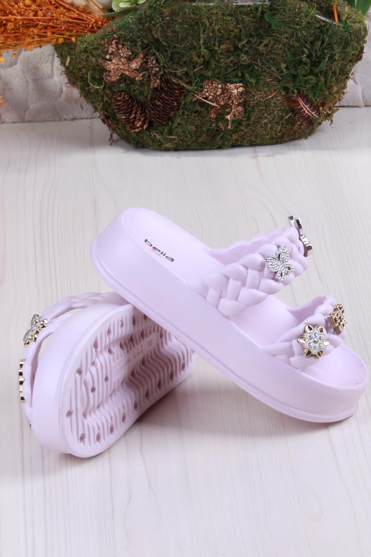 Bella E423 Plaj Deniz Havuz Terliği Hafif Rahat Esnek Kız Çocuk Terlik - Görsel 5