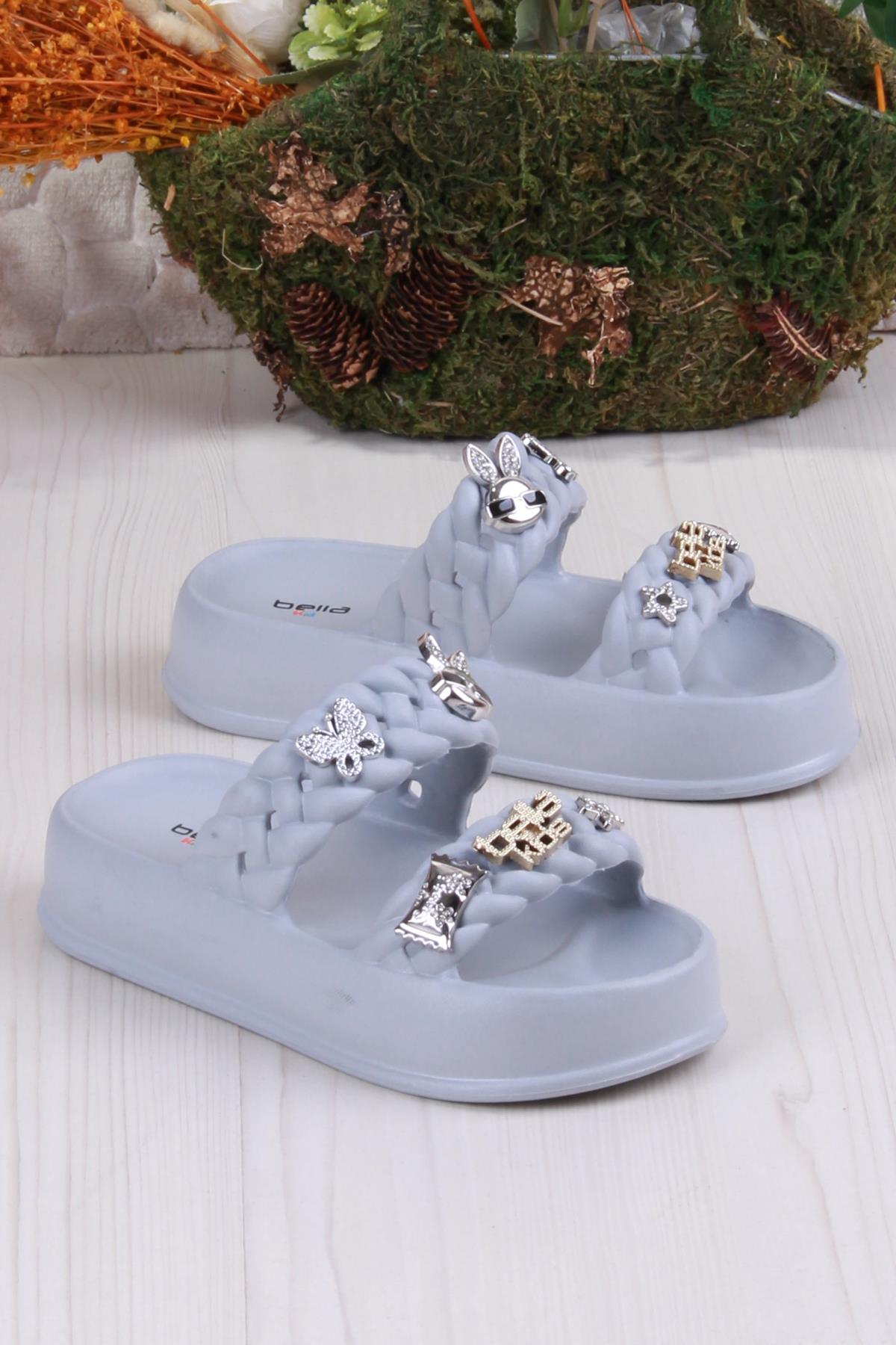 Bella E423 Plaj Deniz Havuz Terliği Hafif Rahat Esnek Kız Çocuk Terlik - Görsel 2