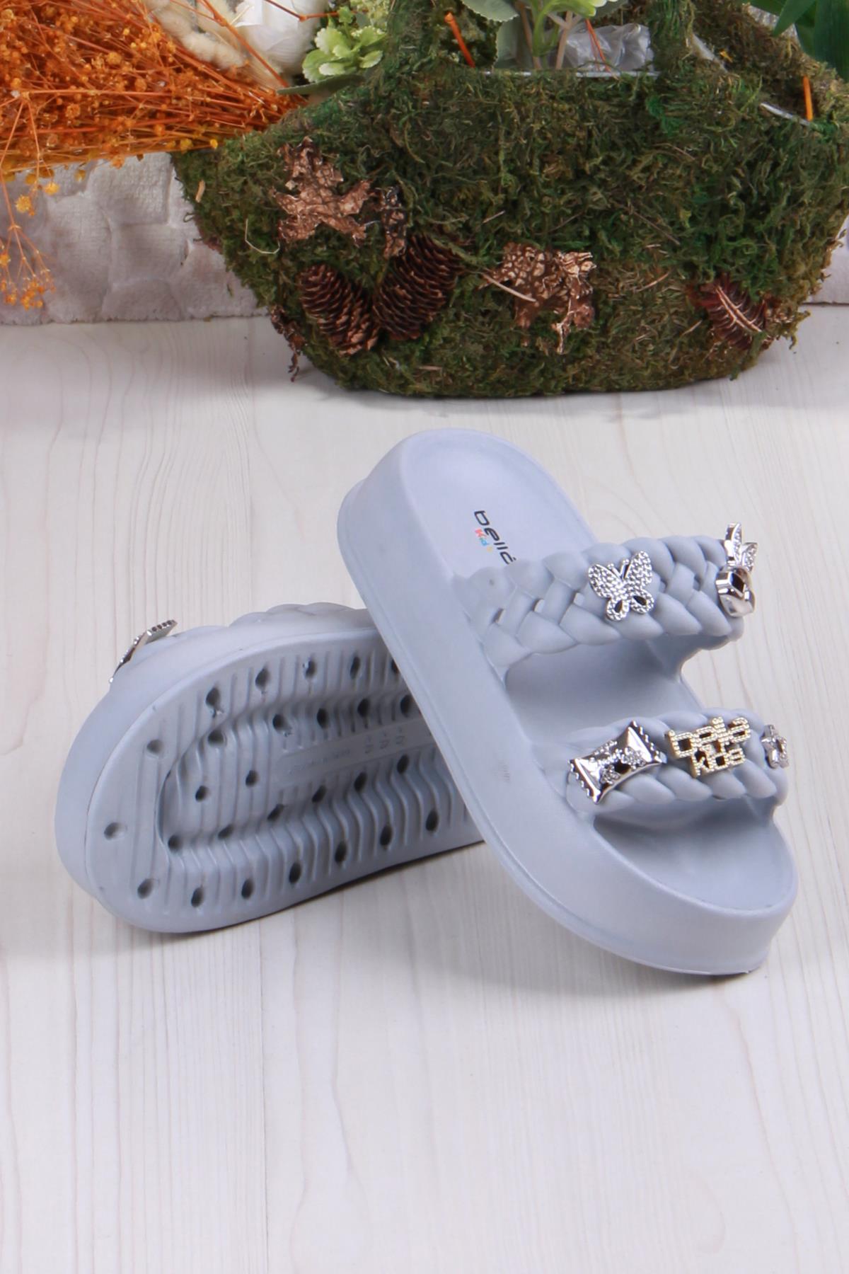 Bella E423 Plaj Deniz Havuz Terliği Hafif Rahat Esnek Kız Çocuk Terlik - Görsel 5