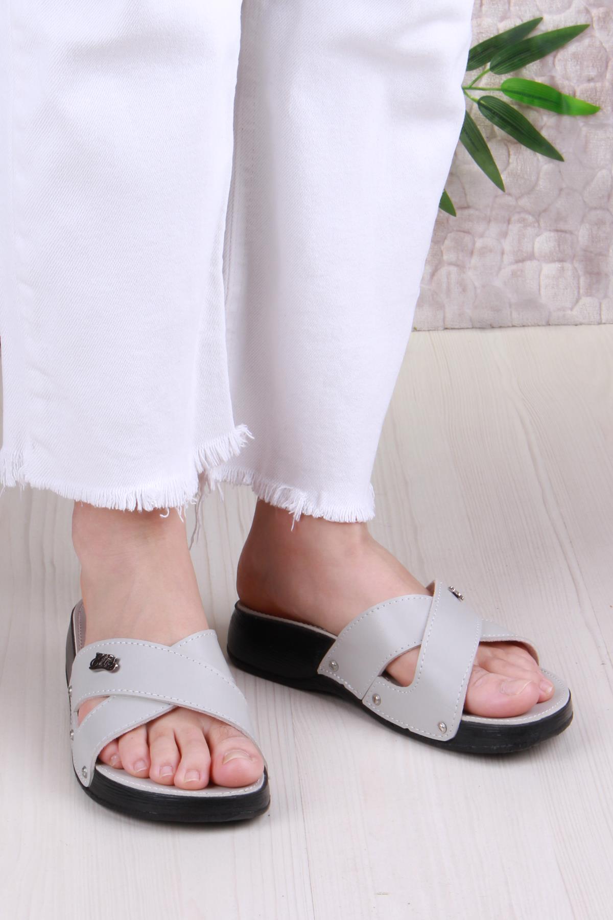 Elis 1005 Rahat Çapraz Bantlı Ortopedik Kadın Terlik - Görsel 3