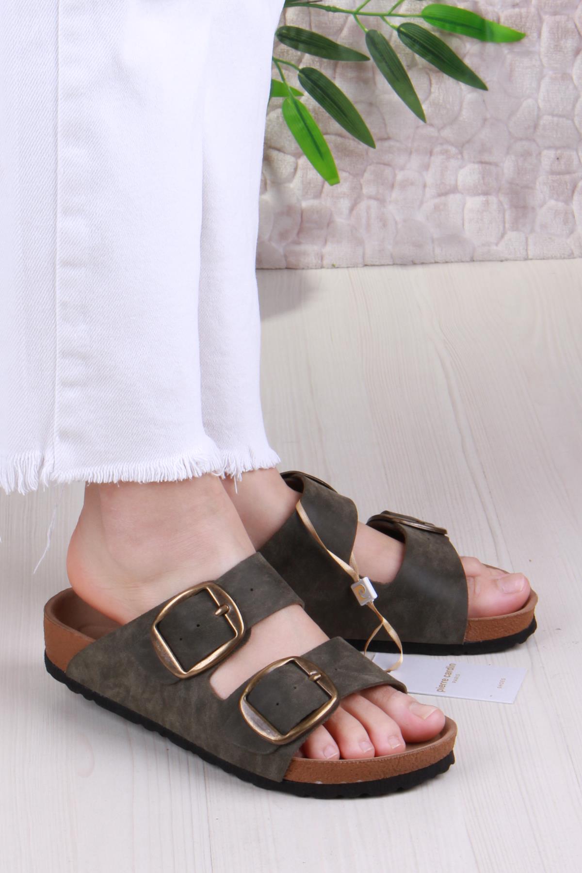 7551 Anatomik Rahat Orijinal Ürün Çift Tokalı Kadın Terlik - Görsel 2