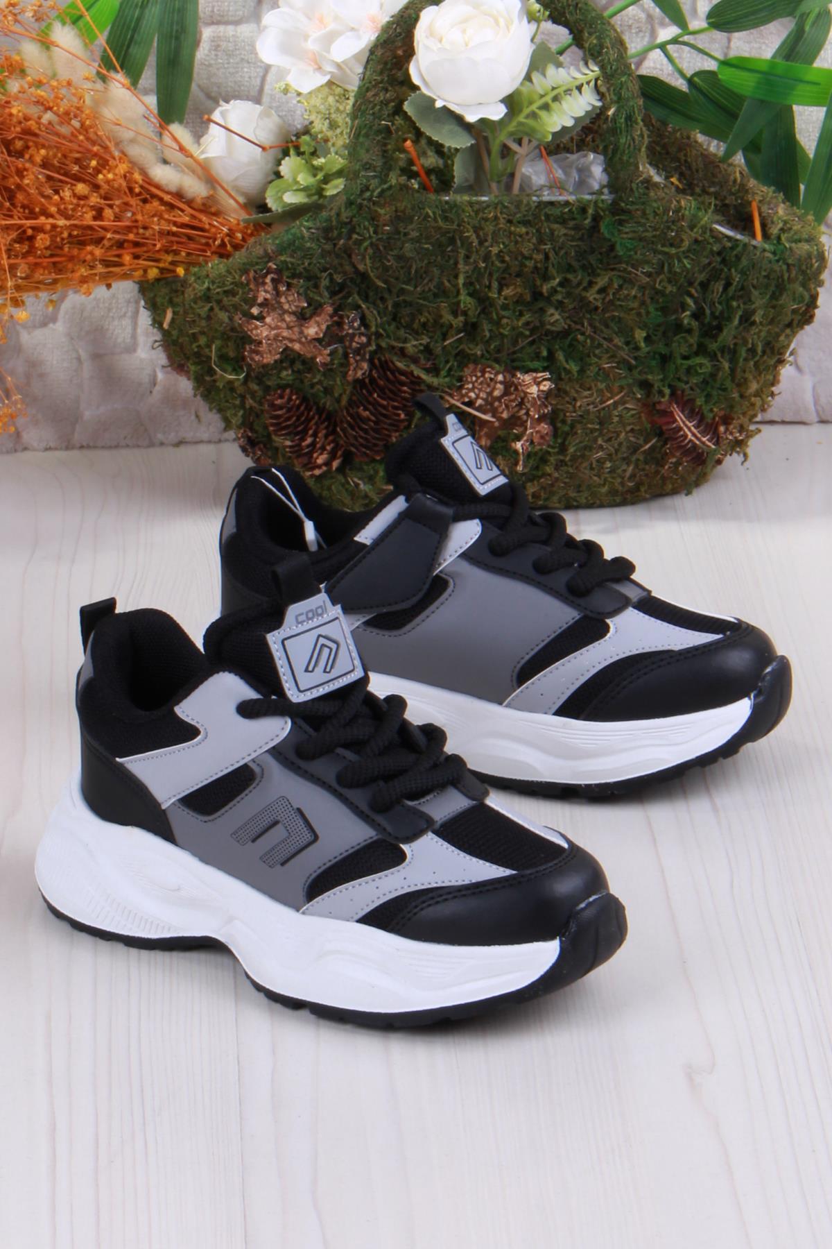 Cool Birian Rahat Hafif Çırtlı Bağcıklı Çocuk Ayakkabı - Görsel 2