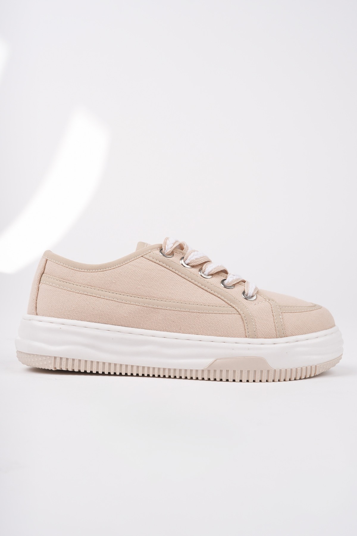 CARİNA Kalın Taban Bağcıklı Kadın Günlük Sneaker Spor Ayakkabı - Görsel 4