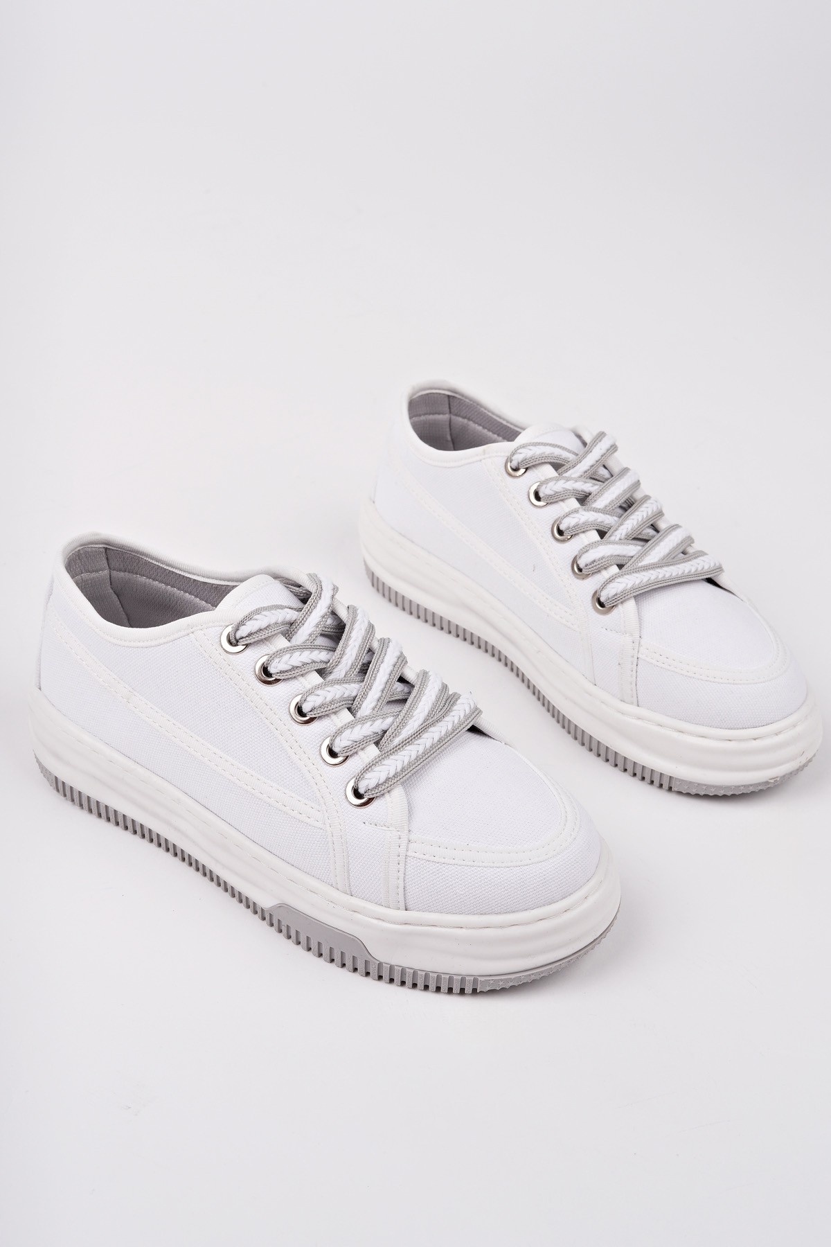 CARİNA Kalın Taban Bağcıklı Kadın Günlük Sneaker Spor Ayakkabı - Görsel 3