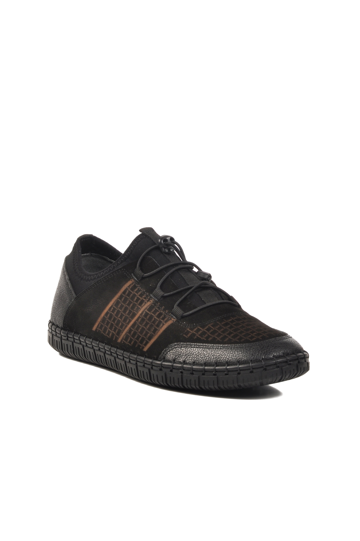 Siyah Hakiki Deri Erkek Casual Ayakkabı A-361 M - Görsel 4