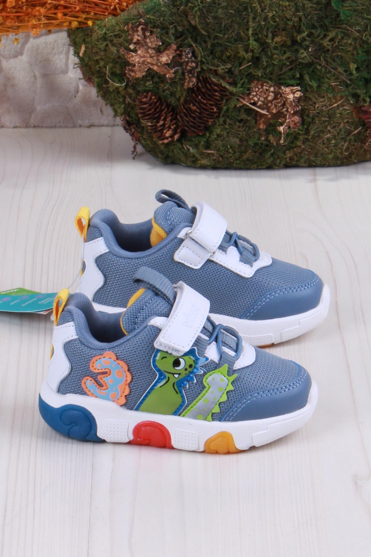 346.P25Y.160 Kot Number Işıklı Erkek Çocuk Ayakkabı - Görsel 3