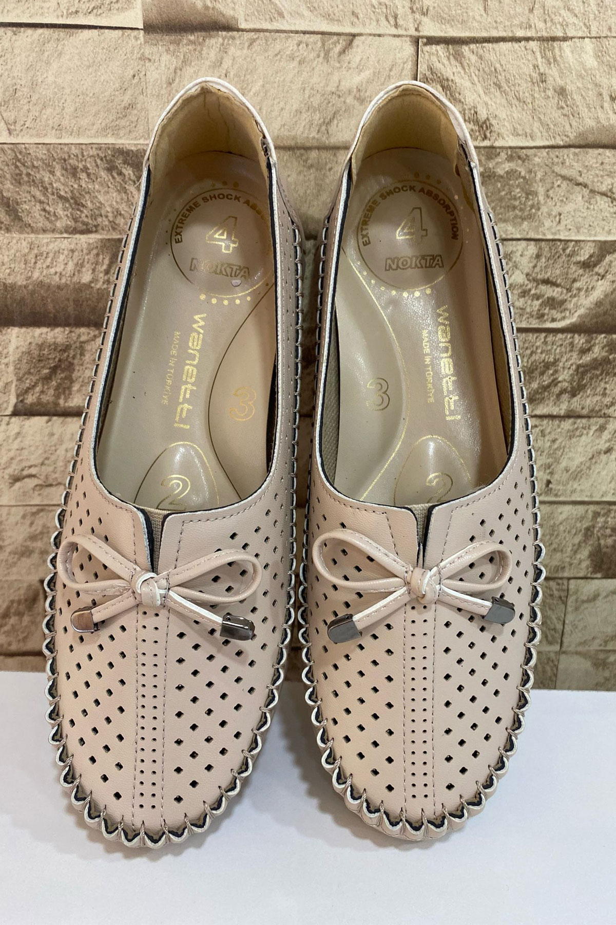 Kadın Anne 4 Nokta Ortopedik Terletmez Kaymaz Anatomik Taban Ayakkabı Günlük Kadın Casual Babet 1021-111-0008 - Görsel 5