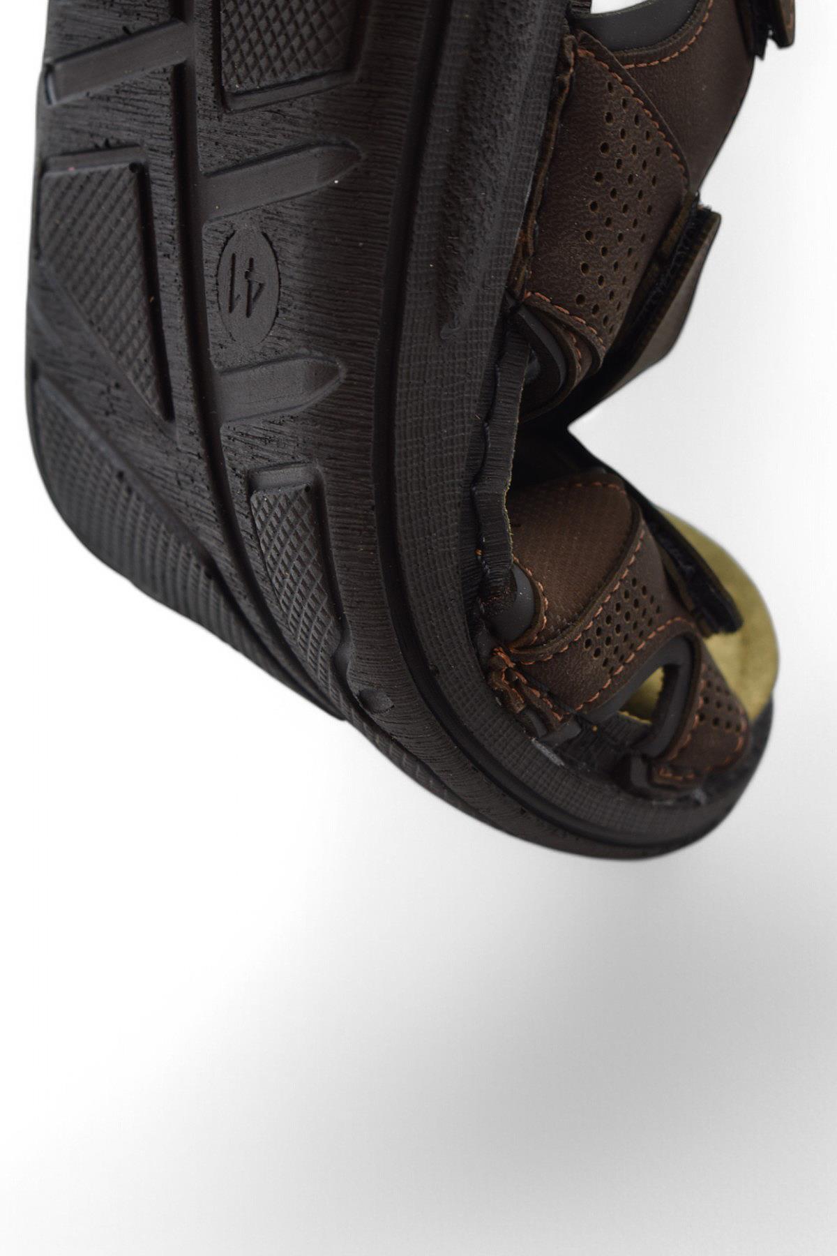 240105 Ortopedik Taban Erkek Sandalet Erkek Cırtlı Sandalet - Görsel 6