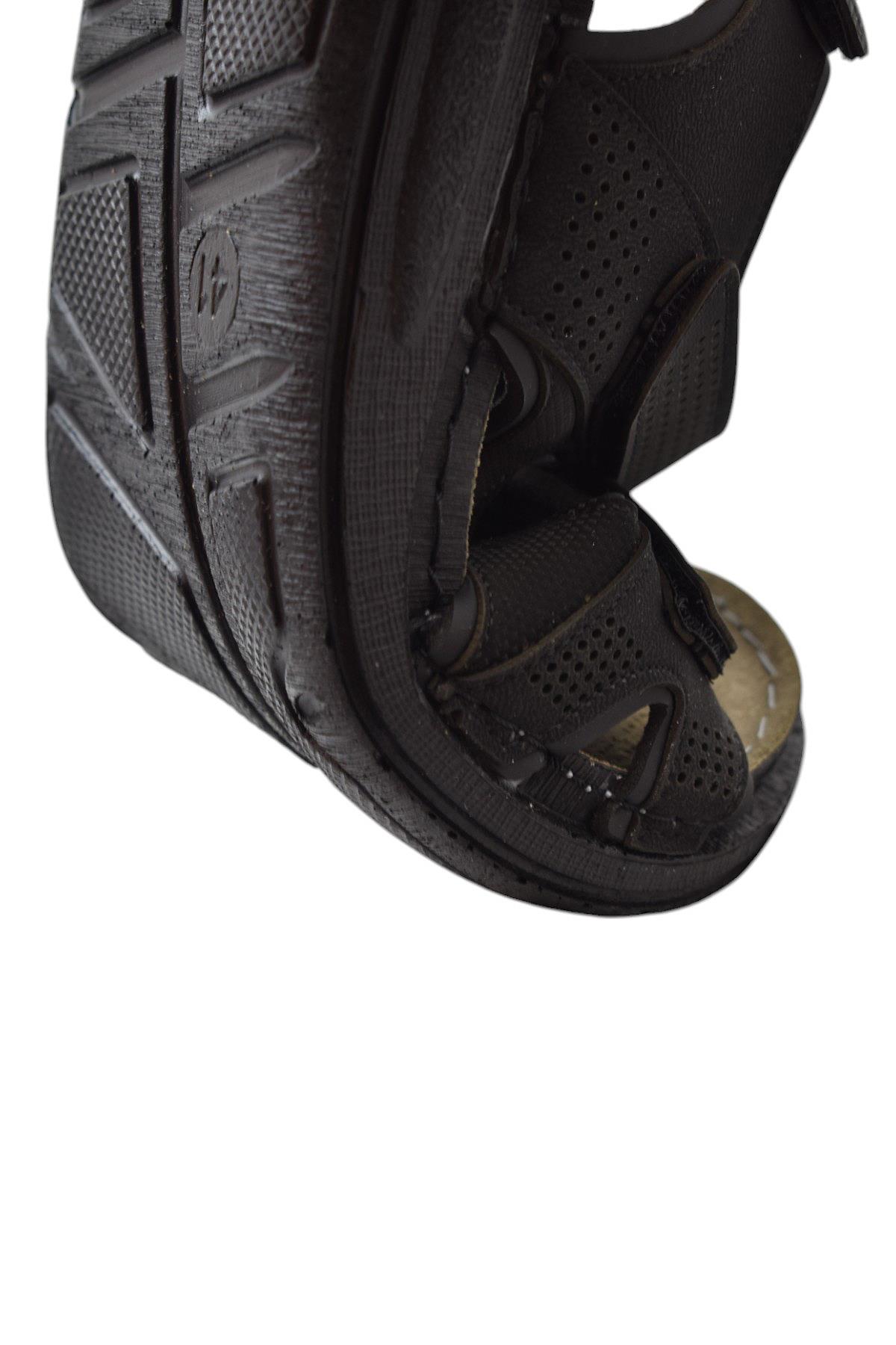 240105 Ortopedik Taban Erkek Sandalet Erkek Cırtlı Sandalet - Görsel 6