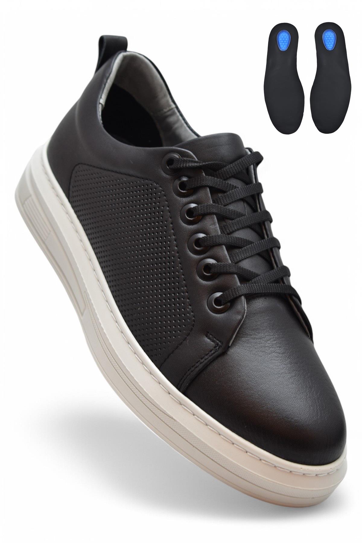 TAB500 Ortopedik Taban Hakiki Deri Erkek Ayakkabı Spor Deri Ayakkabı - Görsel 3