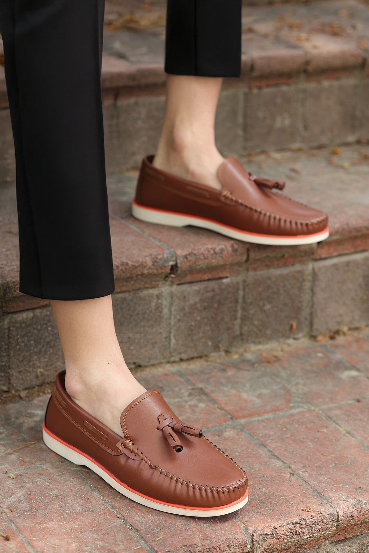 RogerTaba Cilt Garantili Erkek Günlük Klasik Casual Rahat Ortopedik Ayakkabı ROGER-9168 - Görsel 3