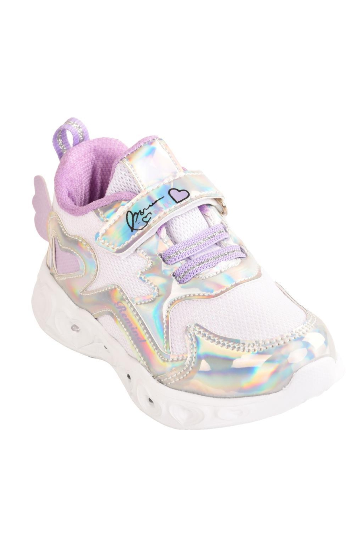 Kız Çocuk Pembe Gümüş Işıklı Hafif Spor Ayakkabı - Görsel 3