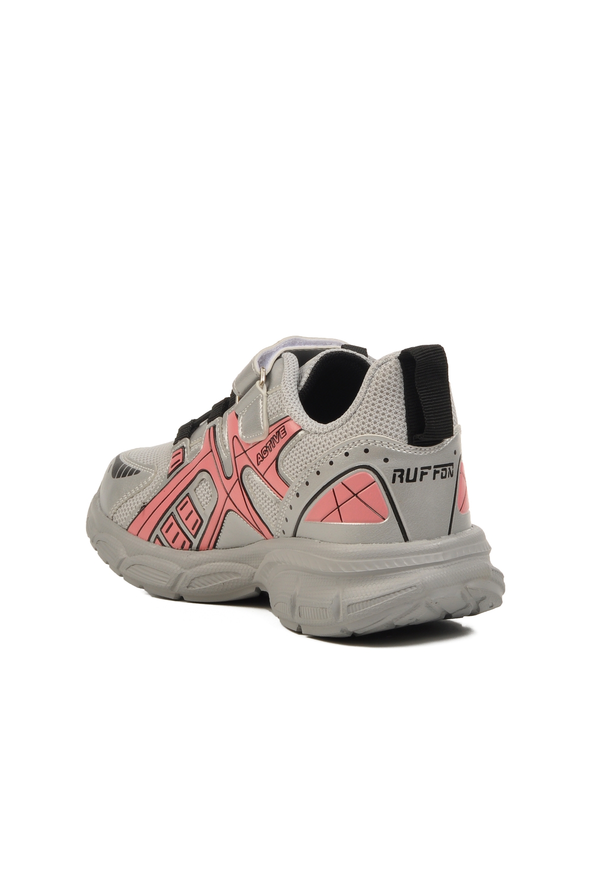 Gümüş Pembe Cırtlı Fileli Hafif Kız Çocuk Spor Ayakkabı Ruffon F - Görsel 5