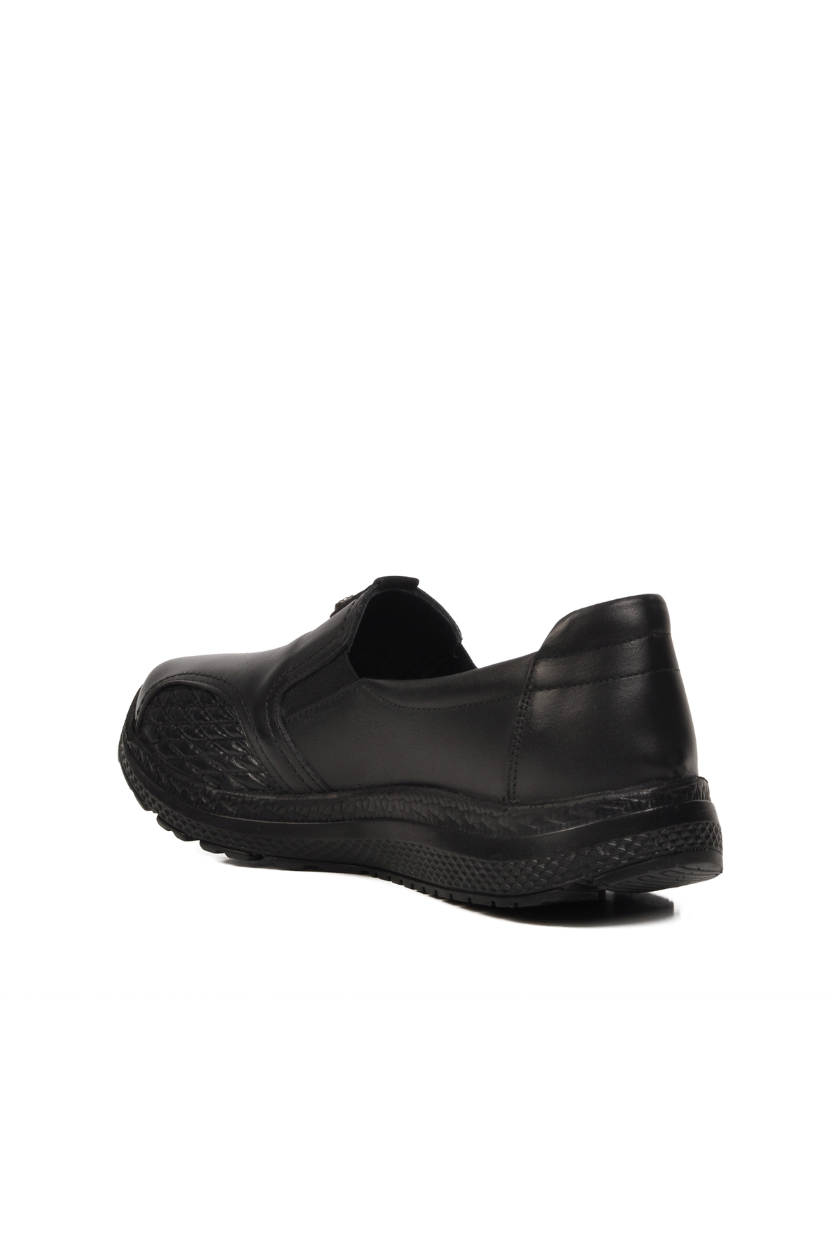 Siyah Hakiki Deri Kadın Casual Ayakkabı 0042 Z - Görsel 5