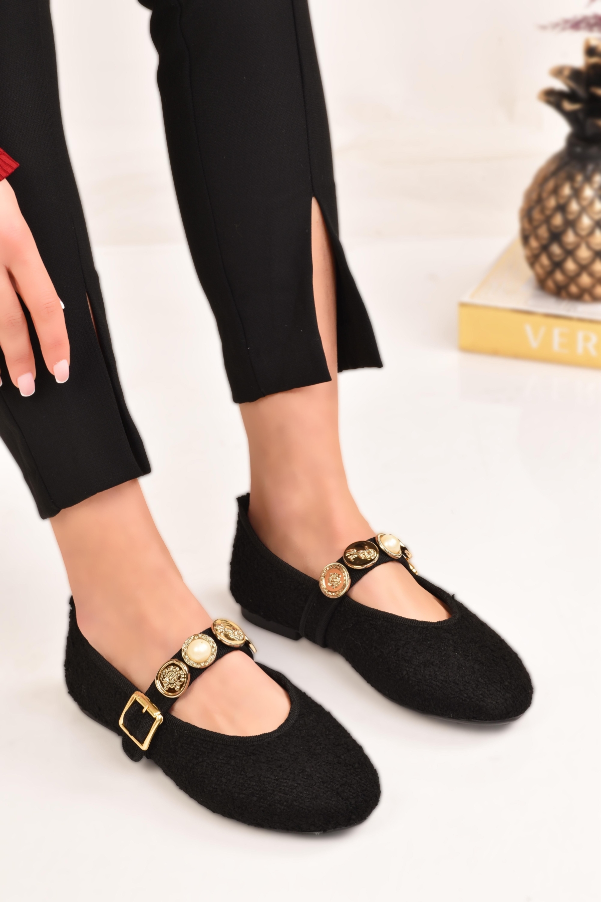 Kadın Günlük Babet Tokalı Ayarlanabilir Hafif Rahat Ayakkabı - Görsel 4