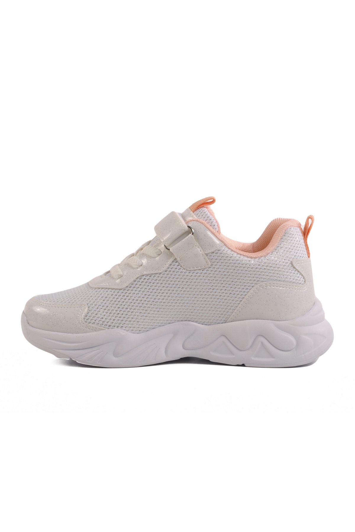 Beyaz Cırtlı Fileli Hafif Kız Çocuk Spor Ayakkabı 1878 F - Görsel 3