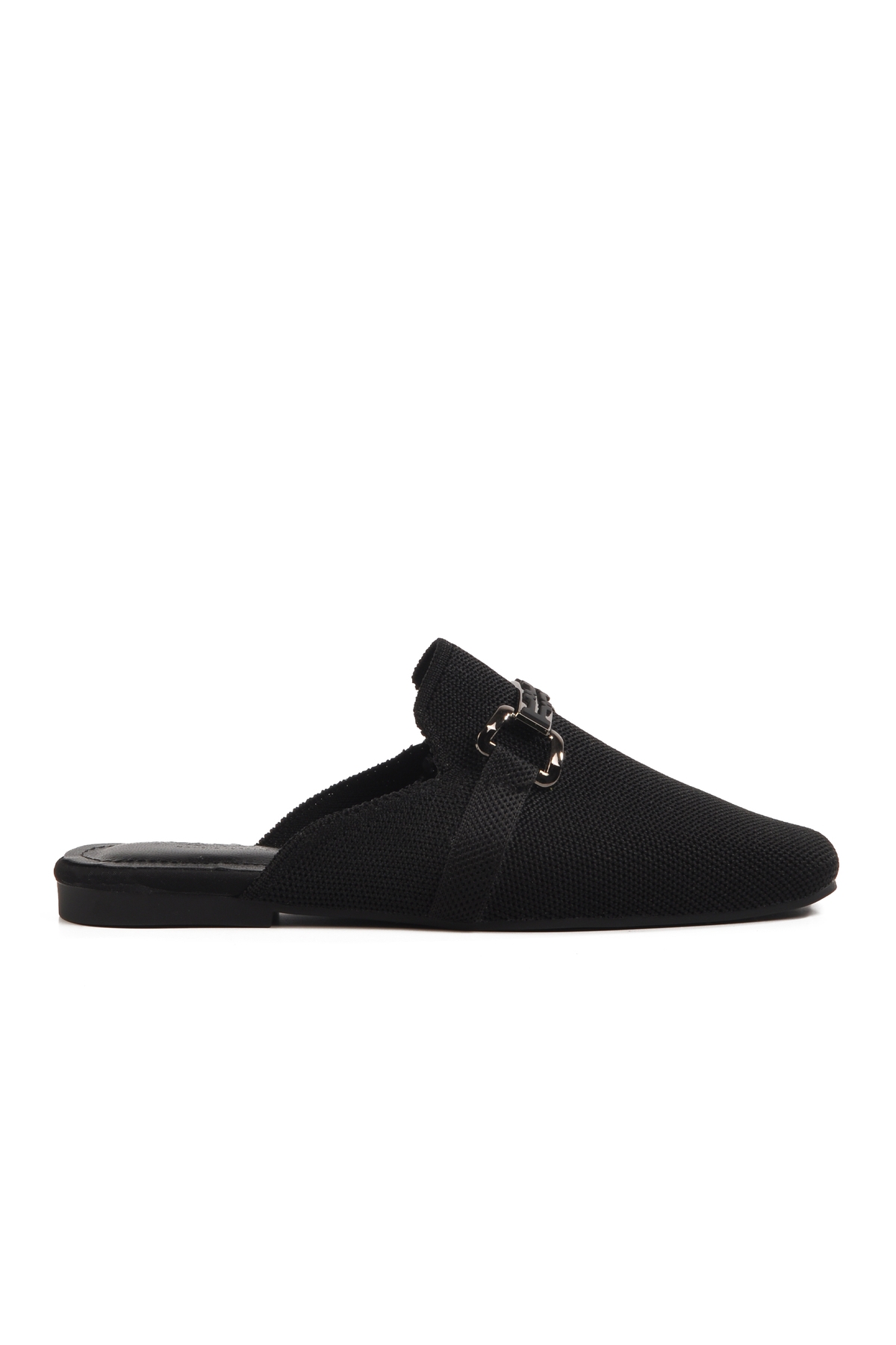 Siyah Triko Hafif İnce Taban Önü Kapalı Kadın Terlik 277132 Z - Görsel 2