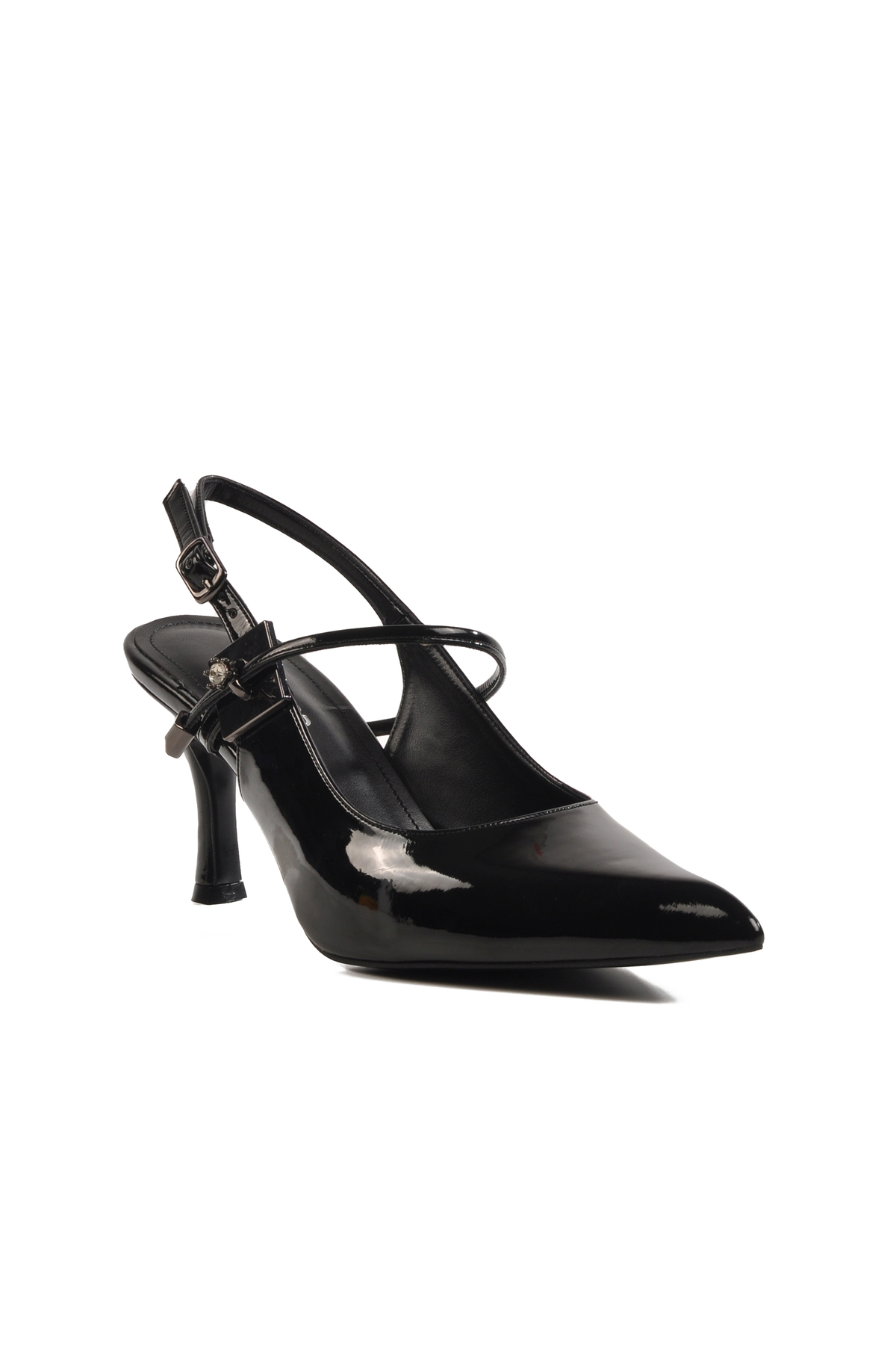 Siyah İnce Topuklu Kadın Abiye Ayakkabı 658228 Z - Görsel 4