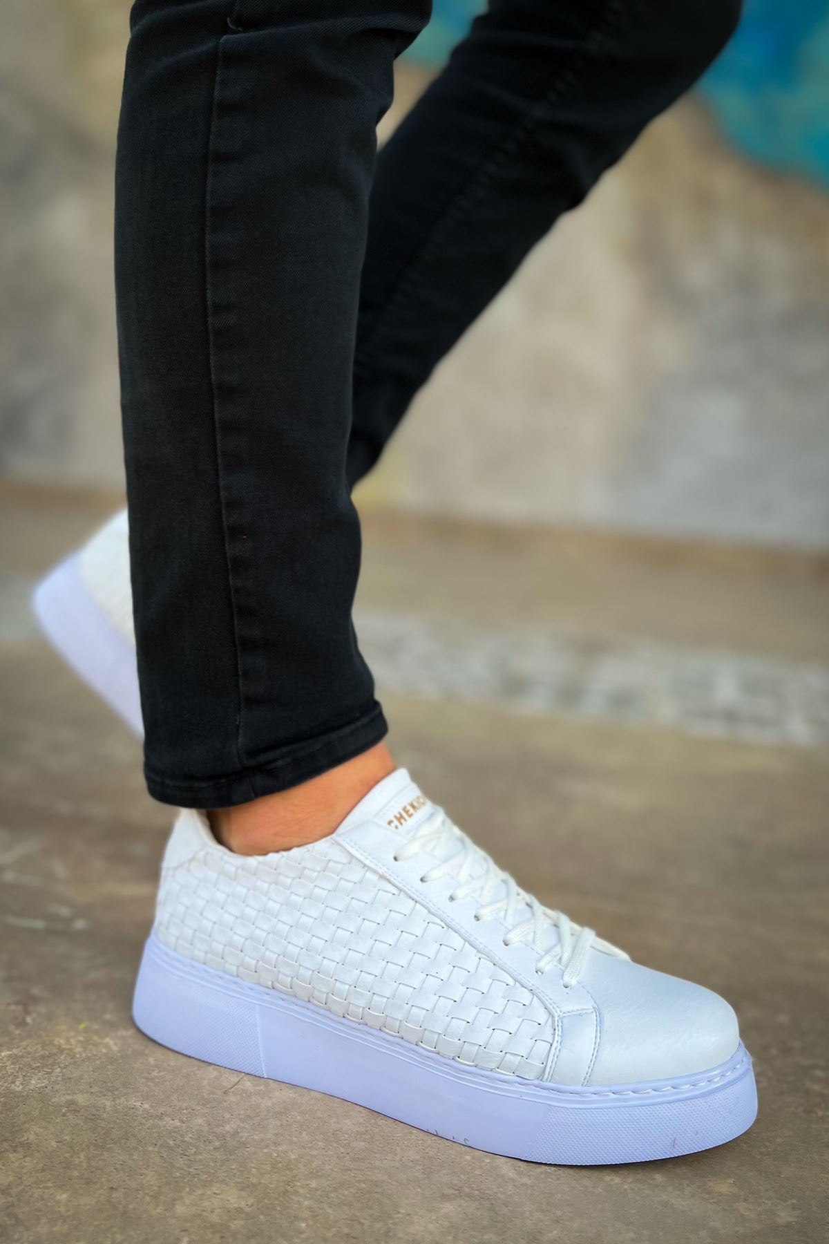 Bağcıklı Erkek Günlük Ayakkabı Beyaz - Görsel 2