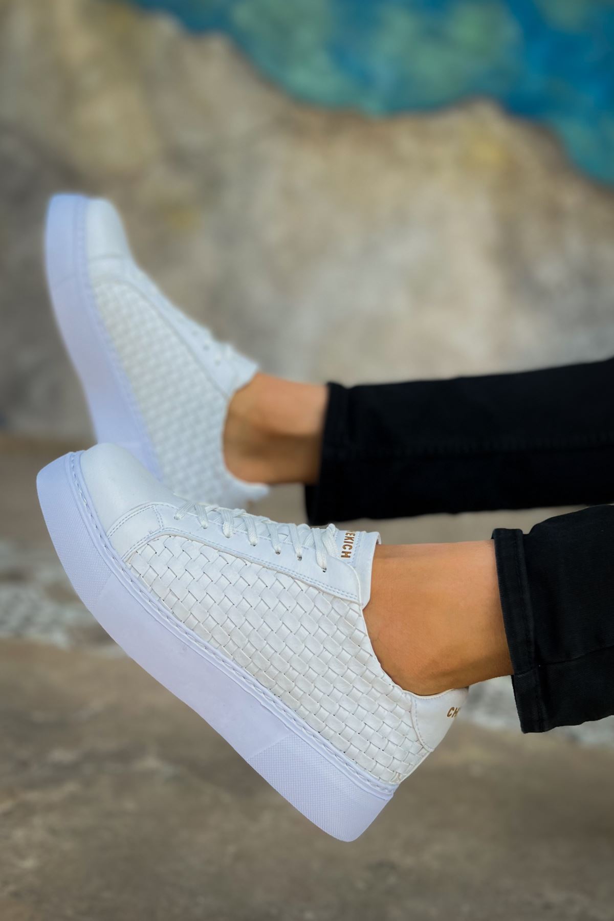 Bağcıklı Erkek Günlük Ayakkabı Beyaz - Görsel 6