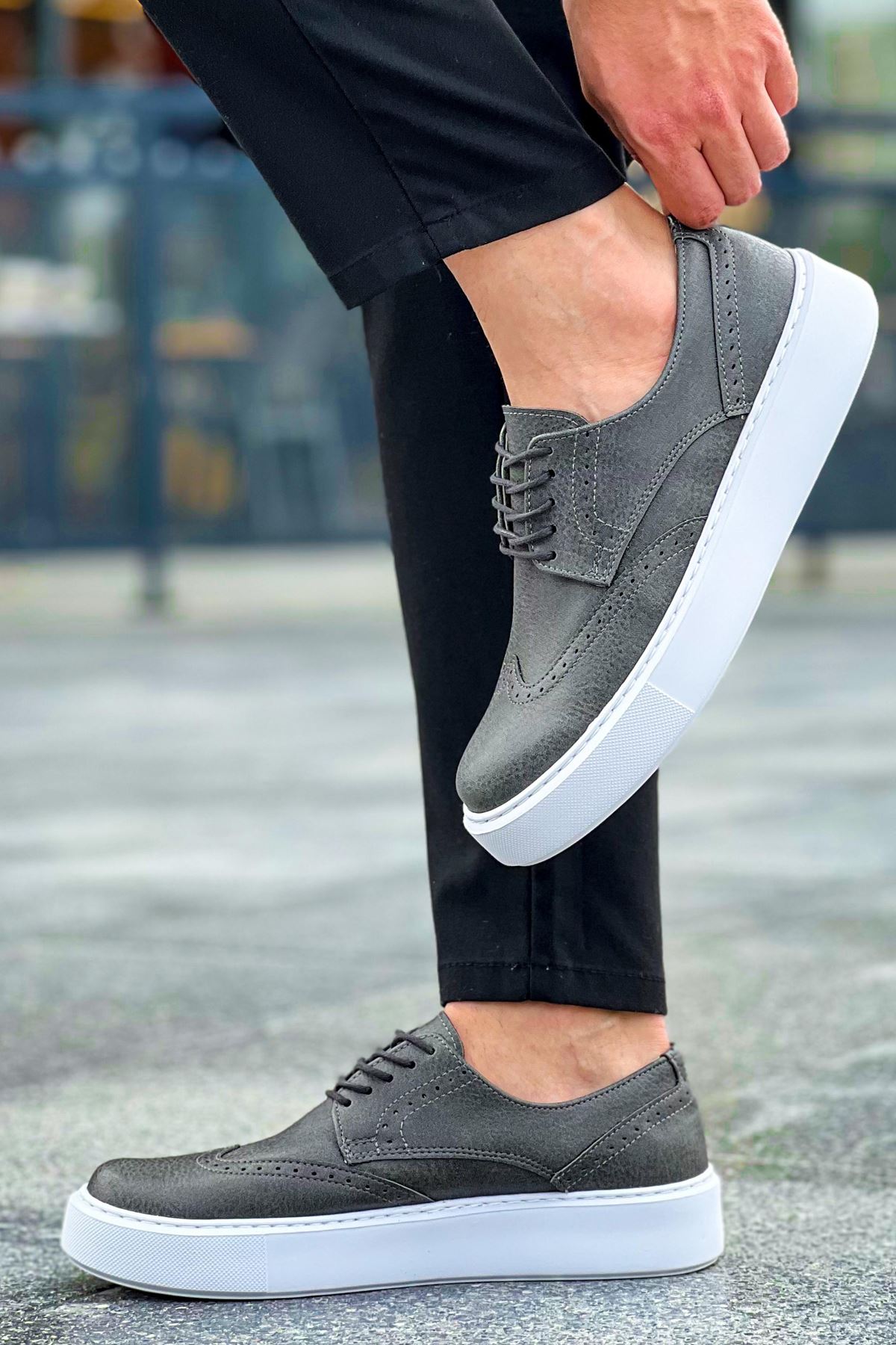 Bağcıklı Erkek Günlük Ayakkabı Antrasit - Görsel 3