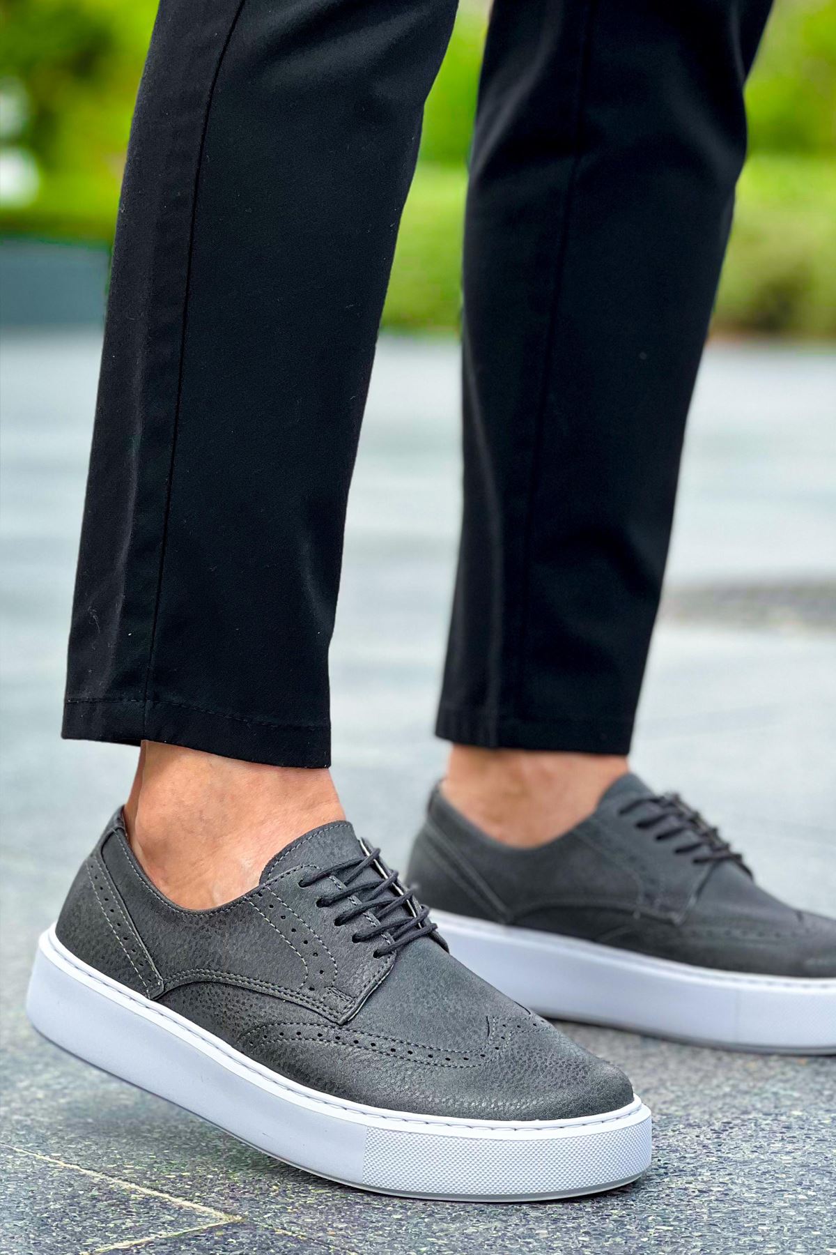 Bağcıklı Erkek Günlük Ayakkabı Antrasit - Görsel 4