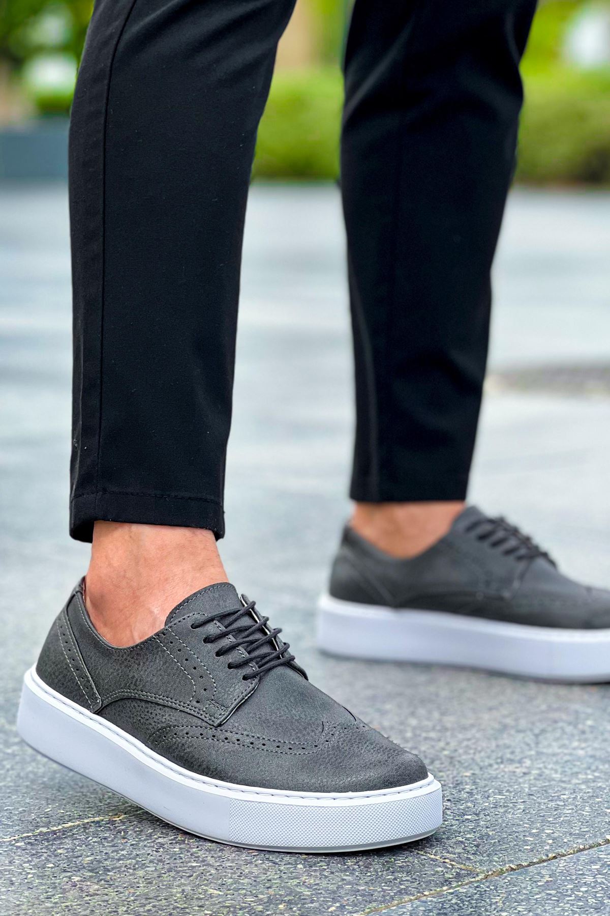 Bağcıklı Erkek Günlük Ayakkabı Antrasit - Görsel 5