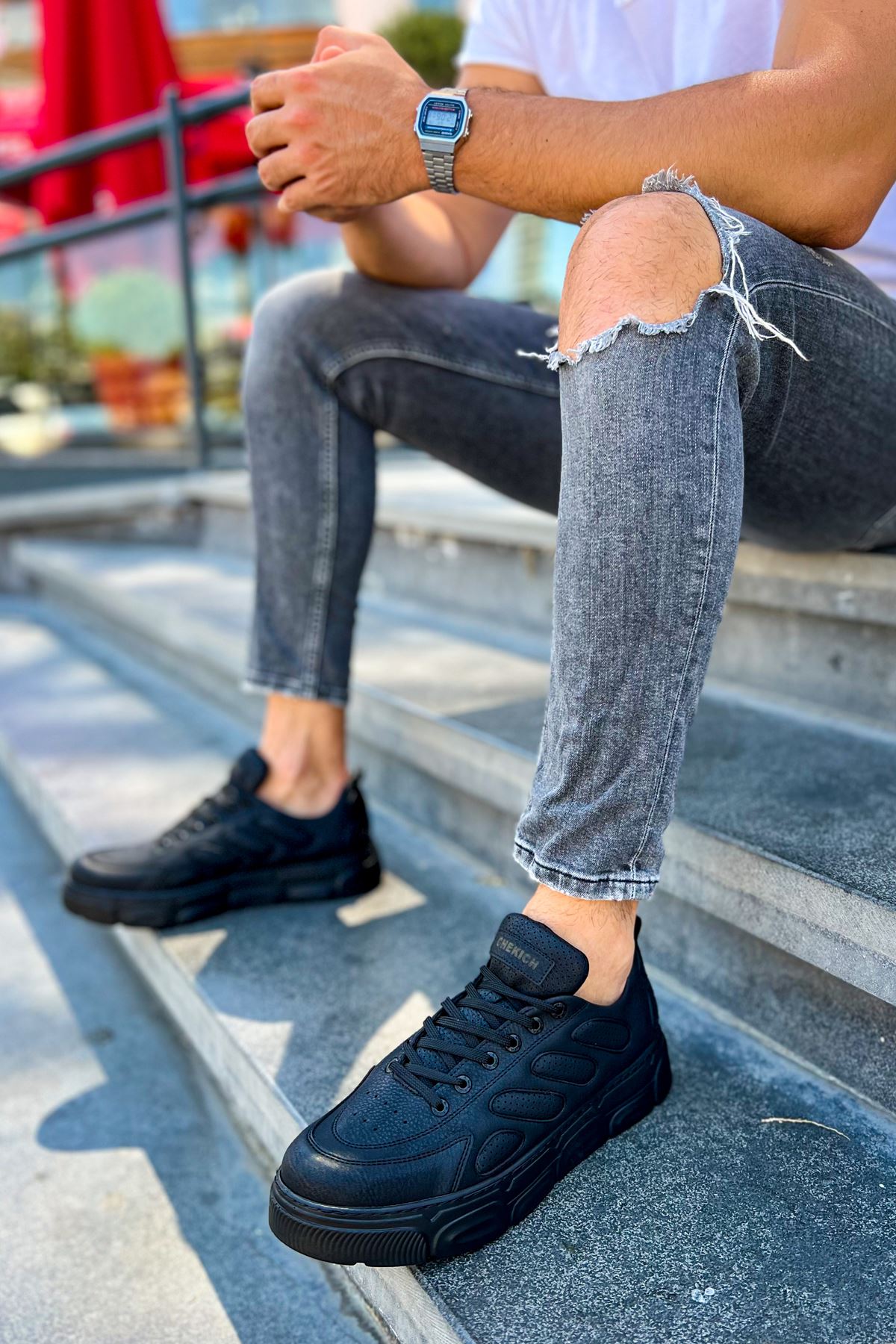 Bağcıklı Erkek Günlük Ayakkabı Siyah - Görsel 3