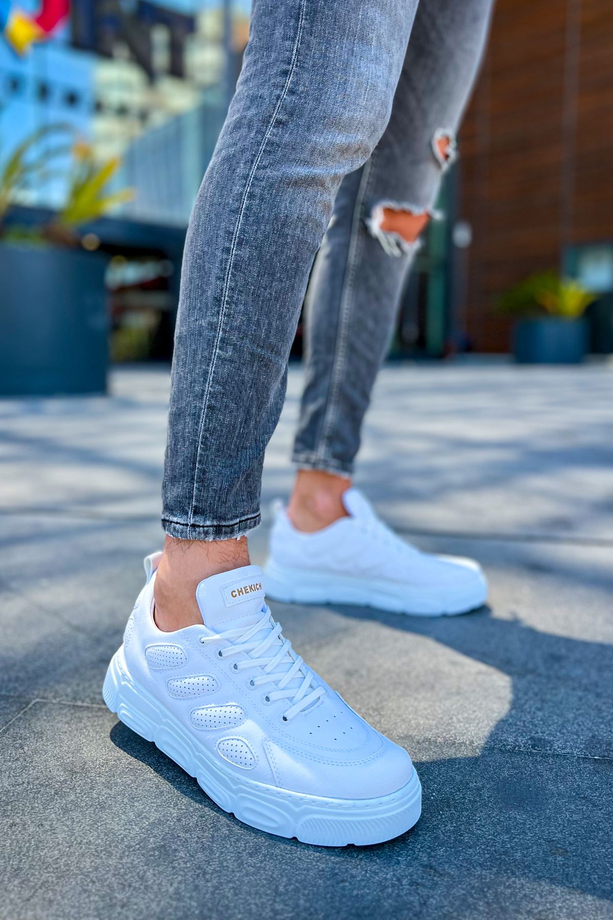 Bağcıklı Erkek Günlük Ayakkabı Beyaz - Görsel 2