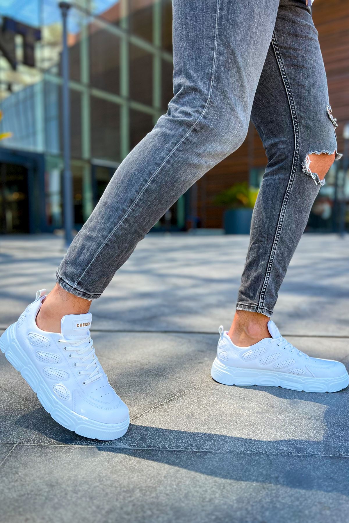 Bağcıklı Erkek Günlük Ayakkabı Beyaz - Görsel 5