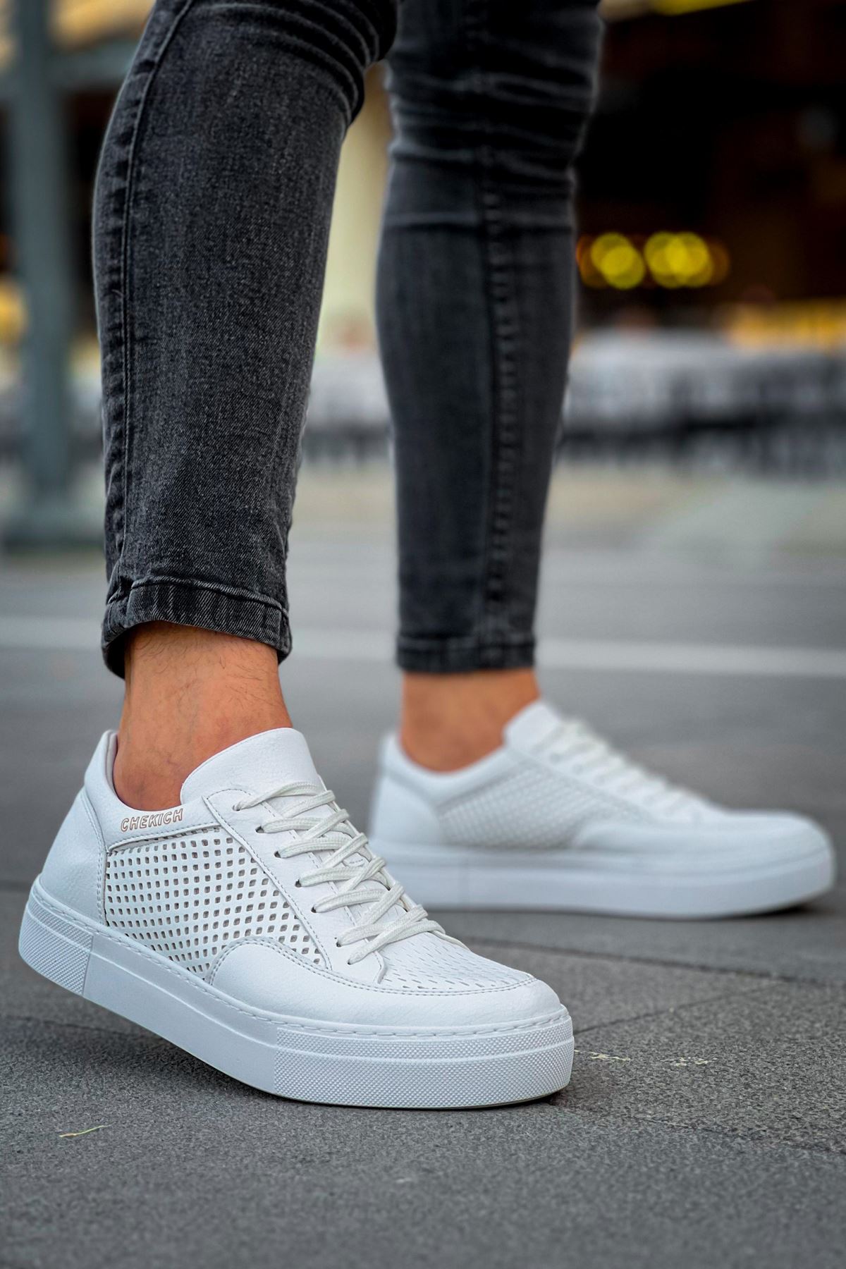 Bağcıklı Erkek Günlük Ayakkabı Beyaz - Görsel 3