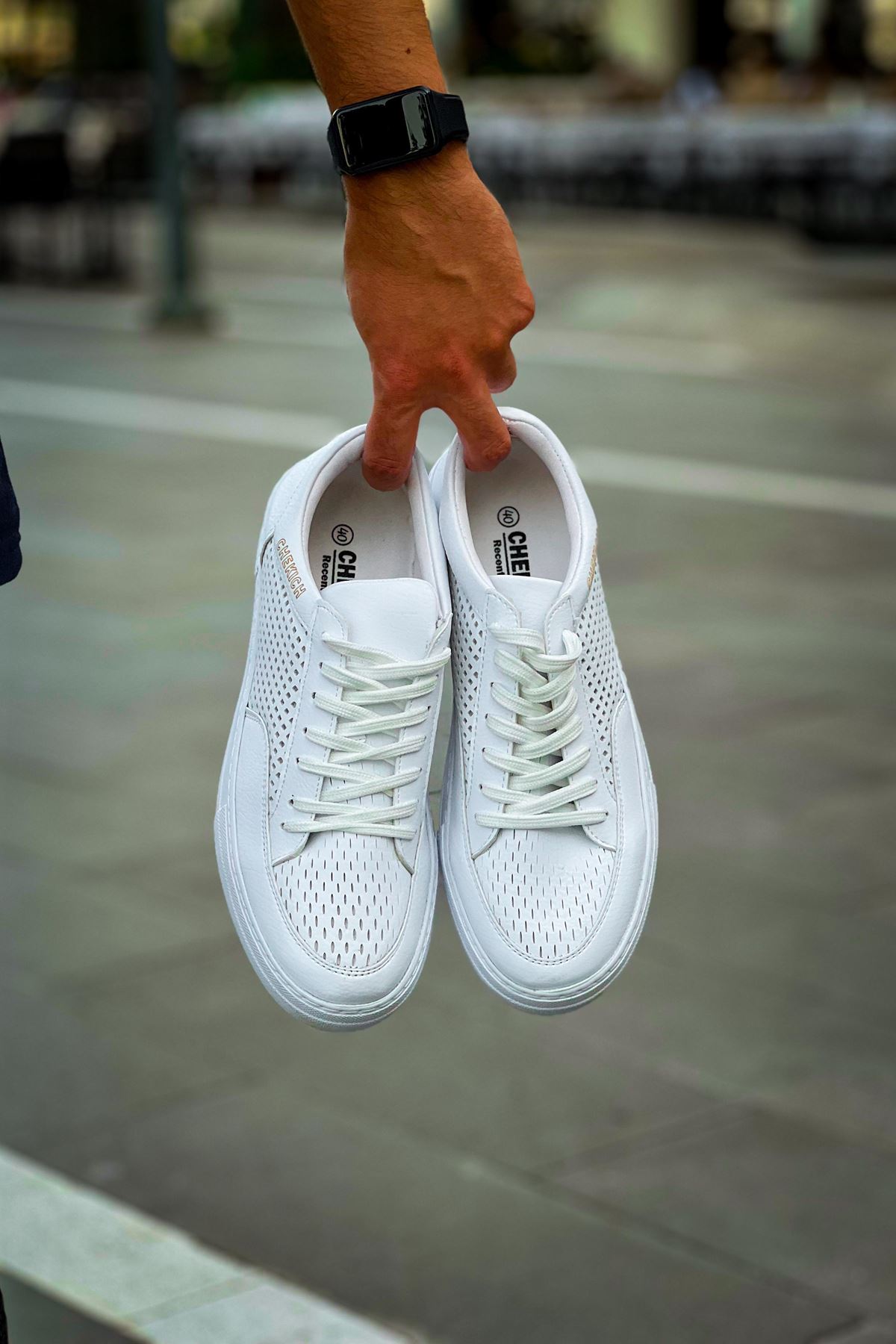 Bağcıklı Erkek Günlük Ayakkabı Beyaz - Görsel 9