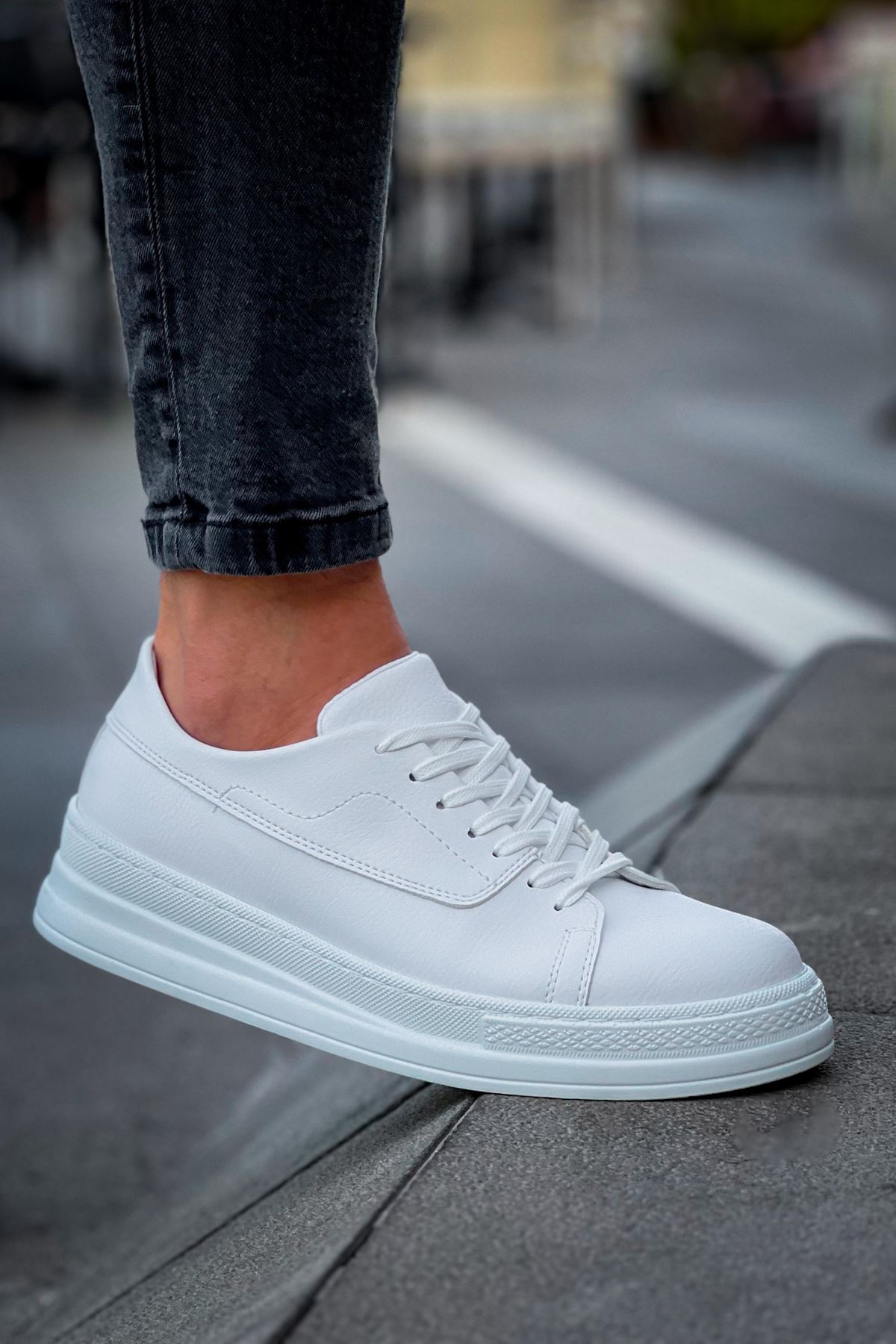 Bağcıklı Erkek Günlük Ayakkabı Beyaz - Görsel 7