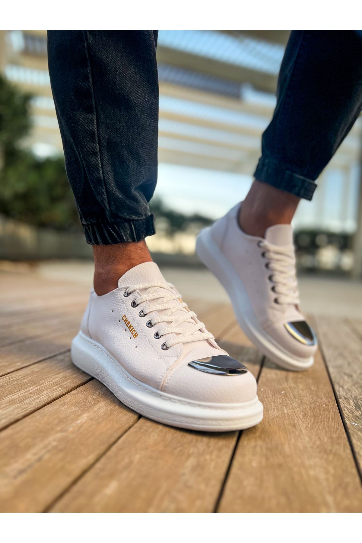 Bağcıklı Erkek Günlük Ayakkabı Beyaz - Görsel 5