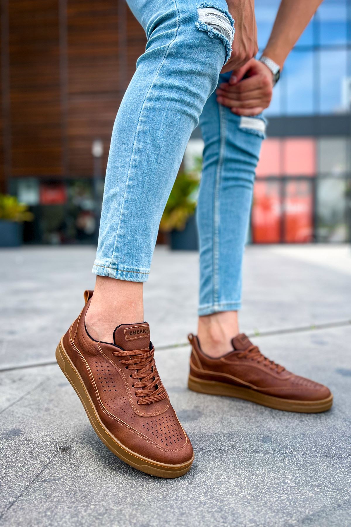 Bağcıklı Erkek Günlük Ayakkabı Taba - Görsel 4