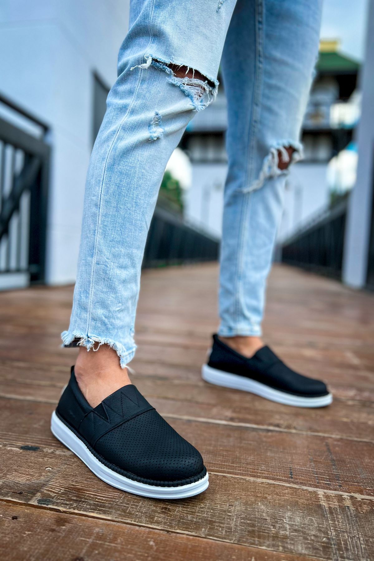 Düz Erkek Günlük Ayakkabı Siyah - Görsel 5