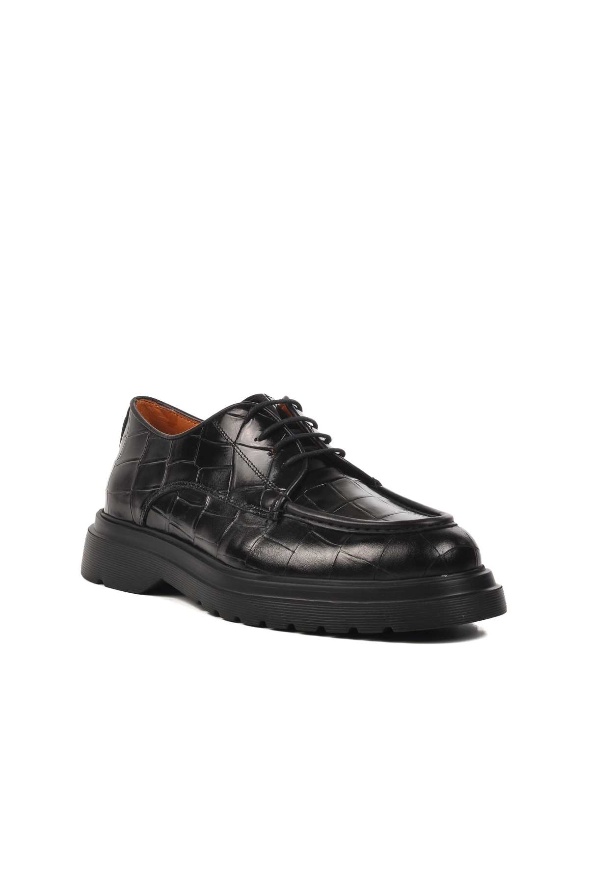 Aspor Siyah Kroko Erkek Klasik Ayakkabı - Görsel 4