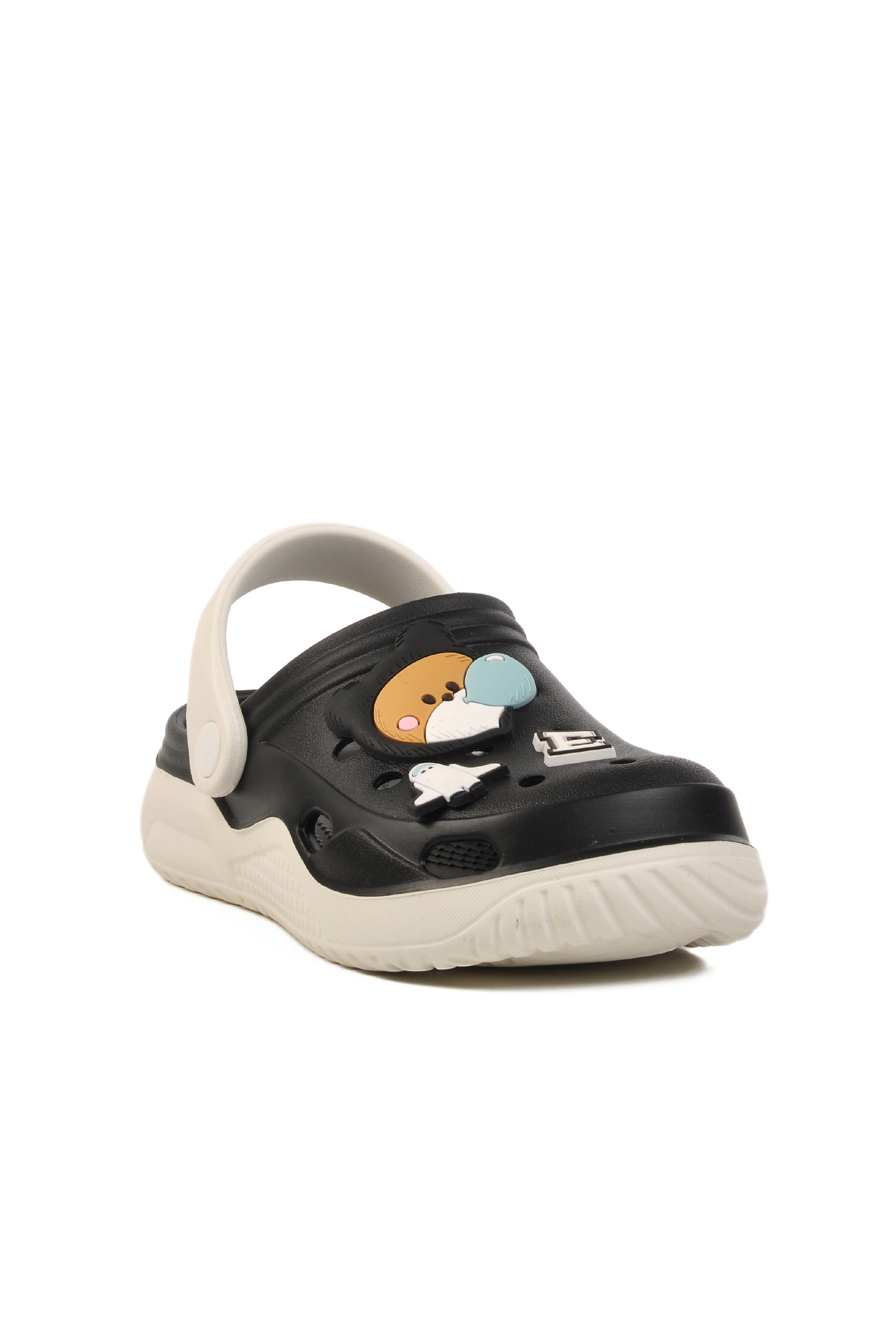 Siyah Beyaz Kız Çocuk Sabo Terlik Stella F - Görsel 4