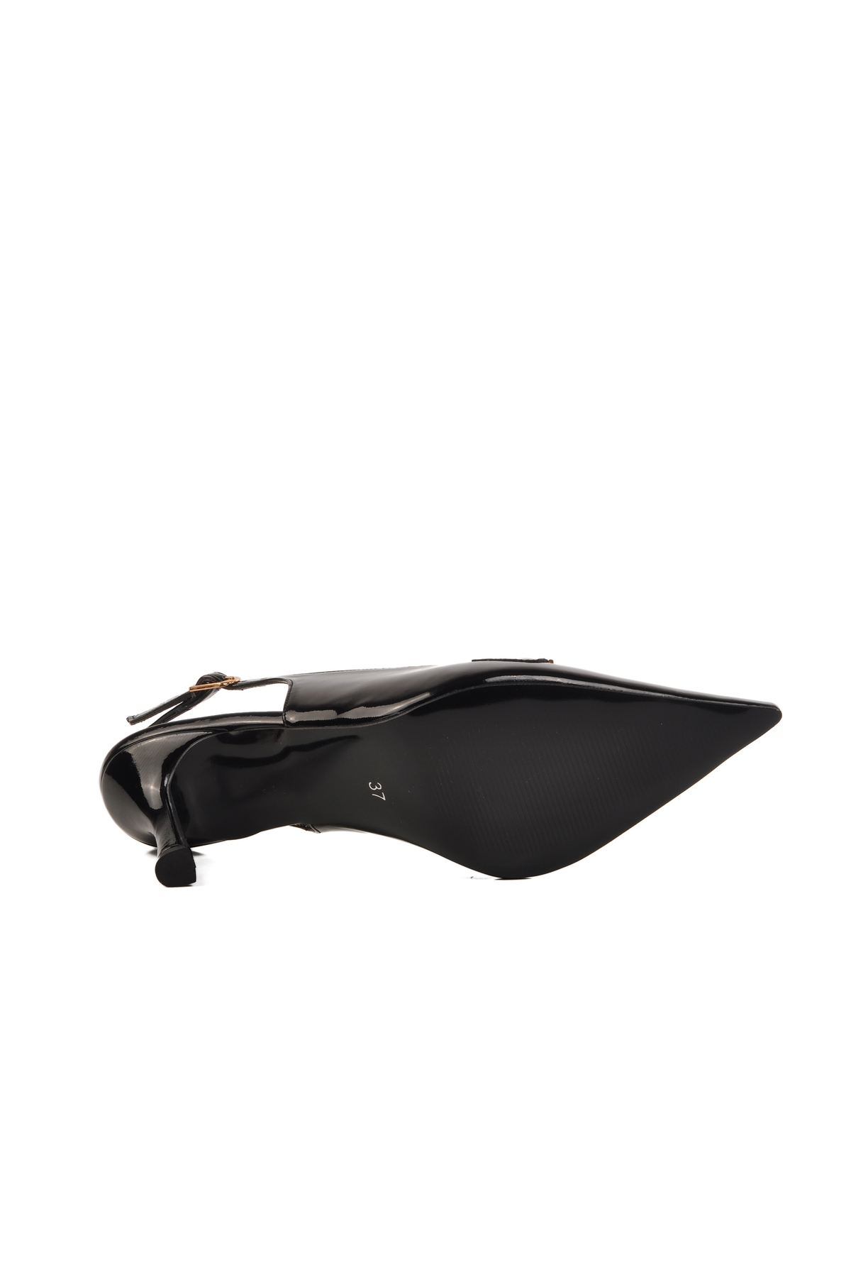 Siyah Rugan İnce Topuklu Kadın Abiye Ayakkabı 658224 Z - Görsel 6