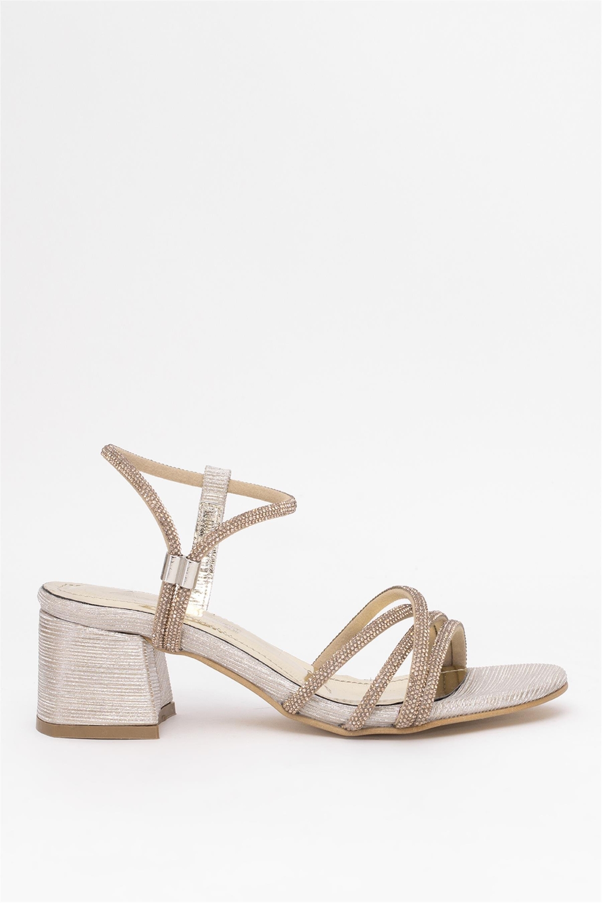 Elit MST780L Kadın Klasik Topuklu ayakkabı Altın - Görsel 2