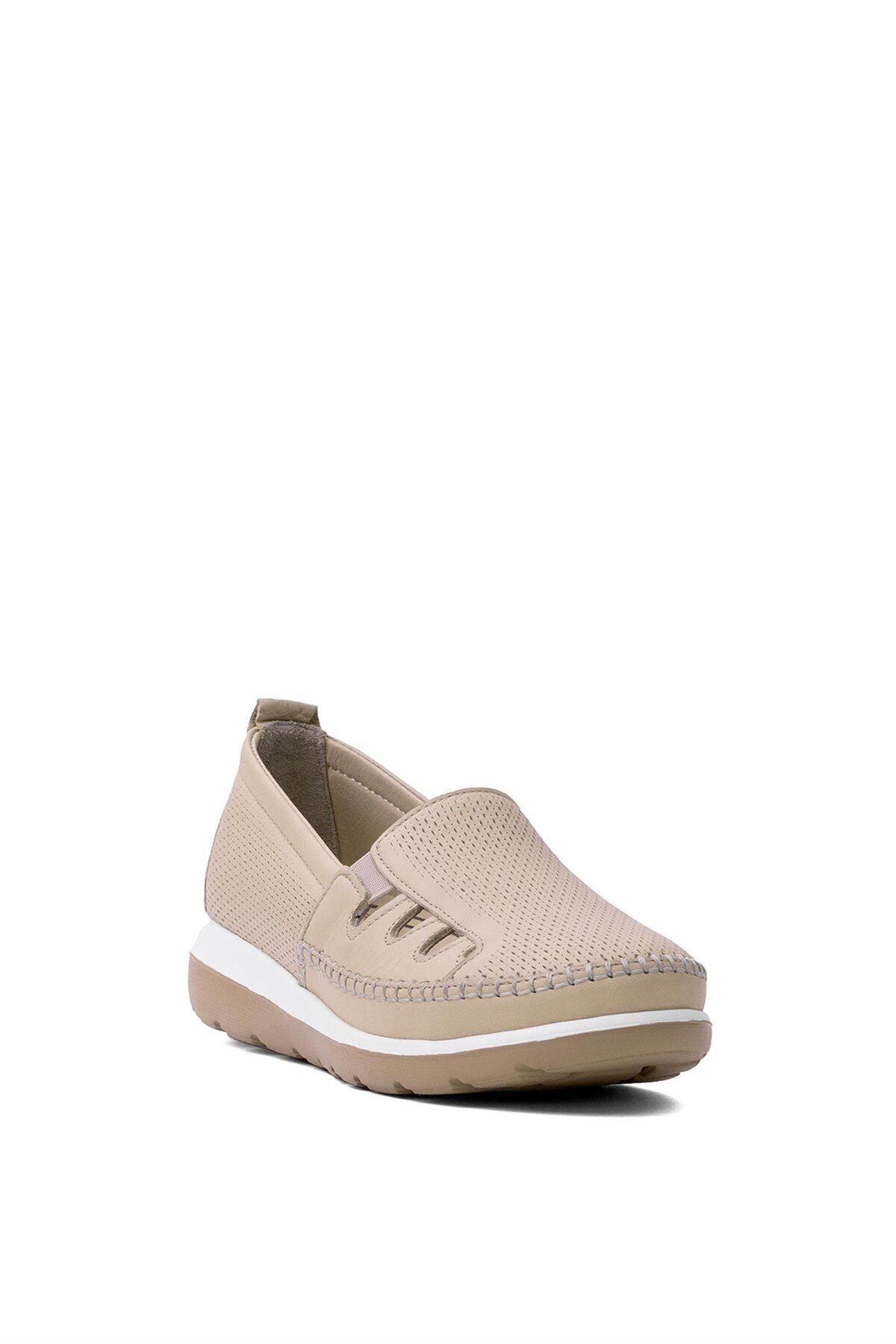 Z110 Kadın Hakiki Deri Ortopedik Casual Ayakkabı - Görsel 3