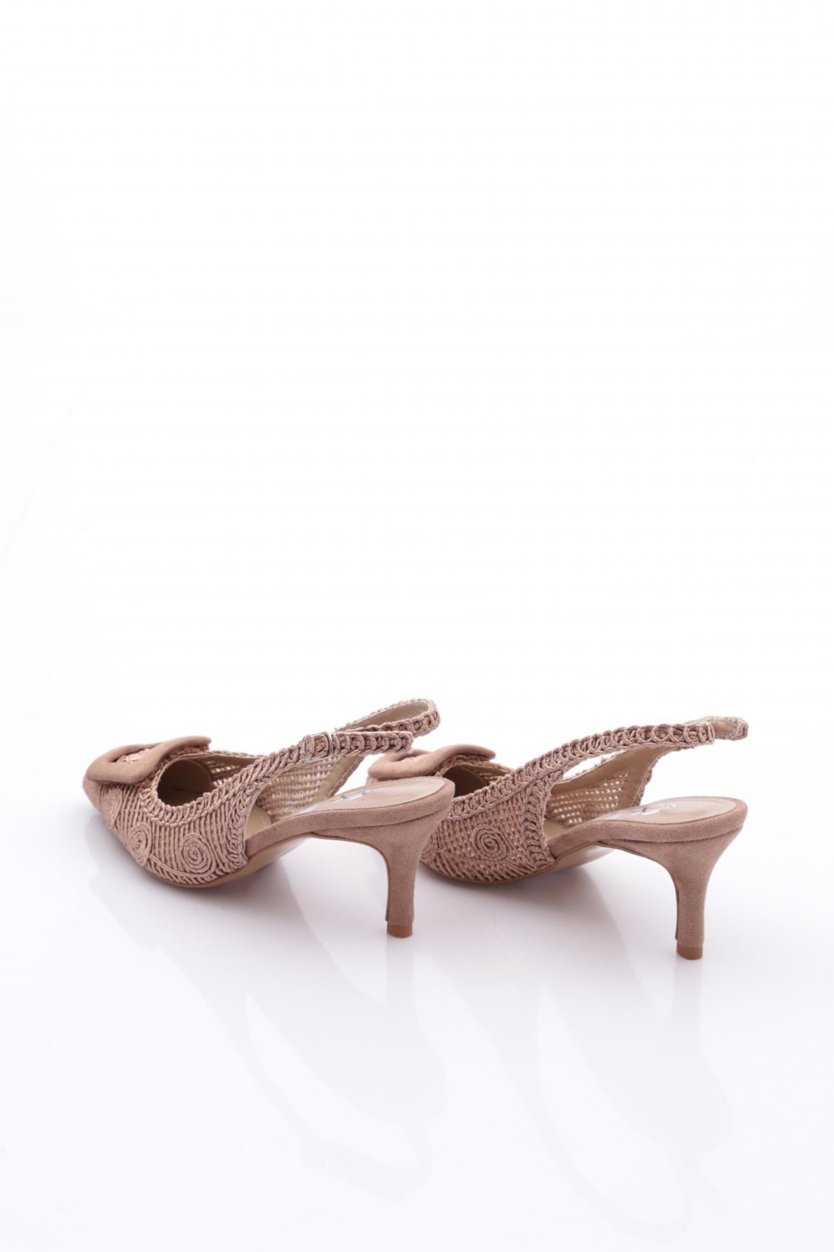 5627 Kadin Kare Tokali Topuklu Ayakkabi - Görsel 4