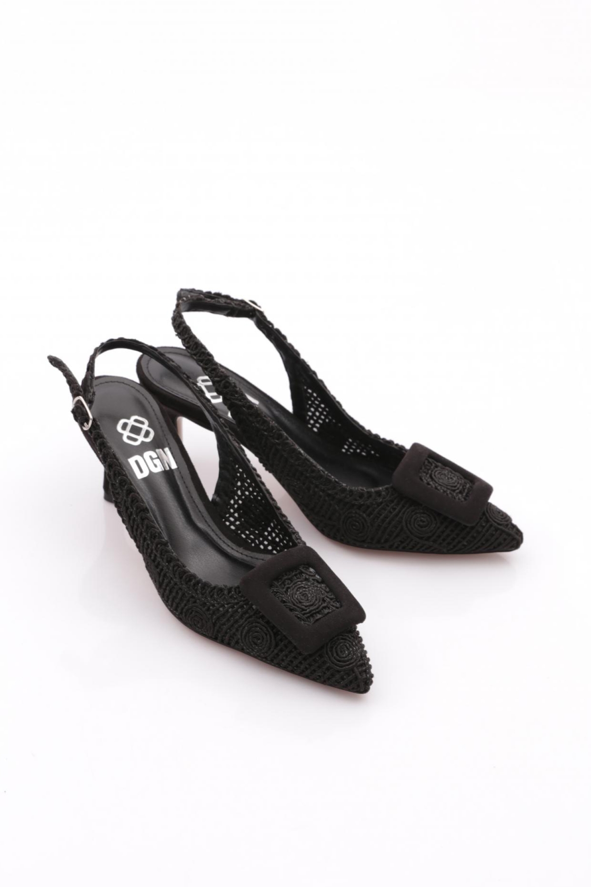 5627 Kadin Kare Tokali Topuklu Ayakkabi - Görsel 3