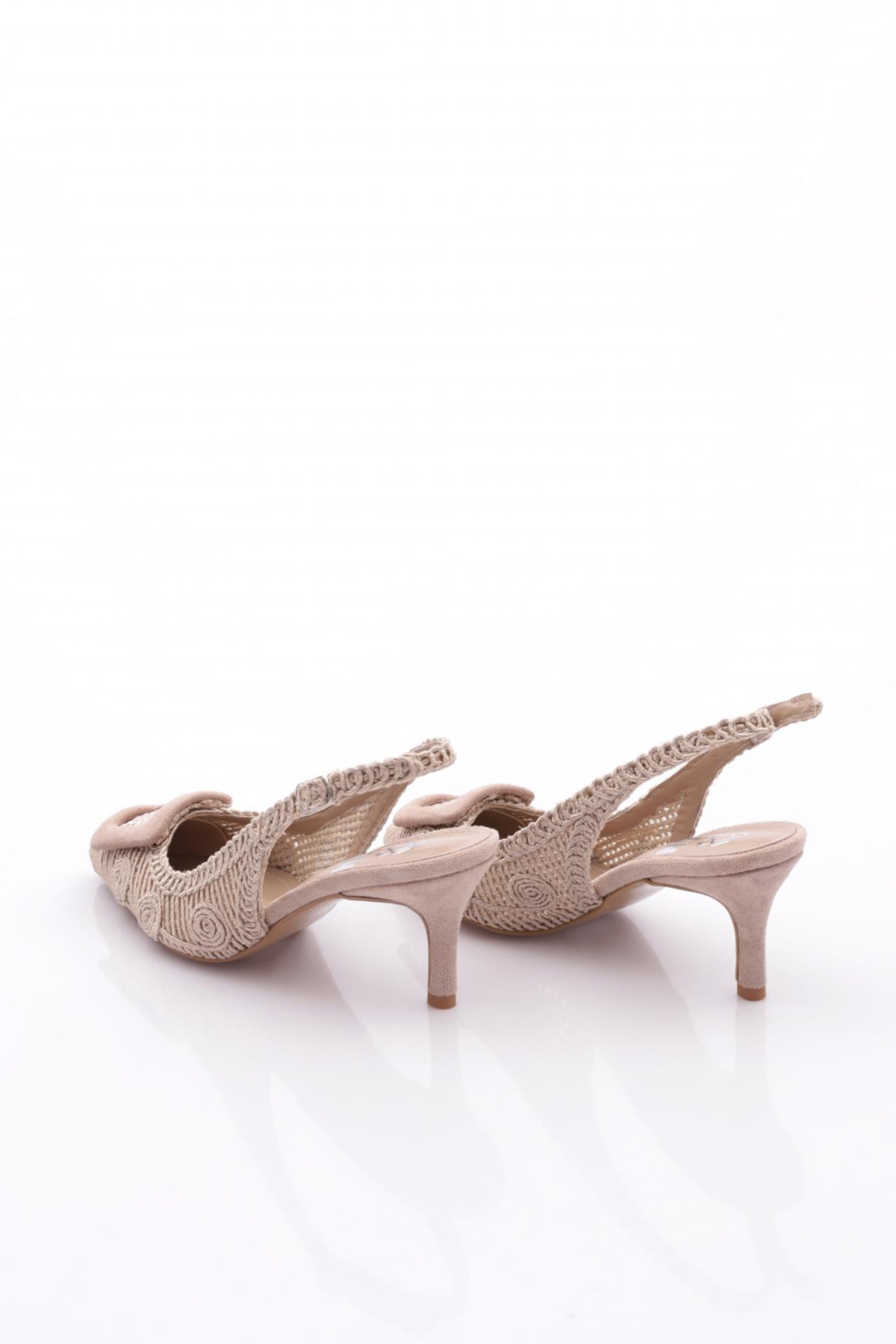 5627 Kadin Kare Tokali Topuklu Ayakkabi - Görsel 4