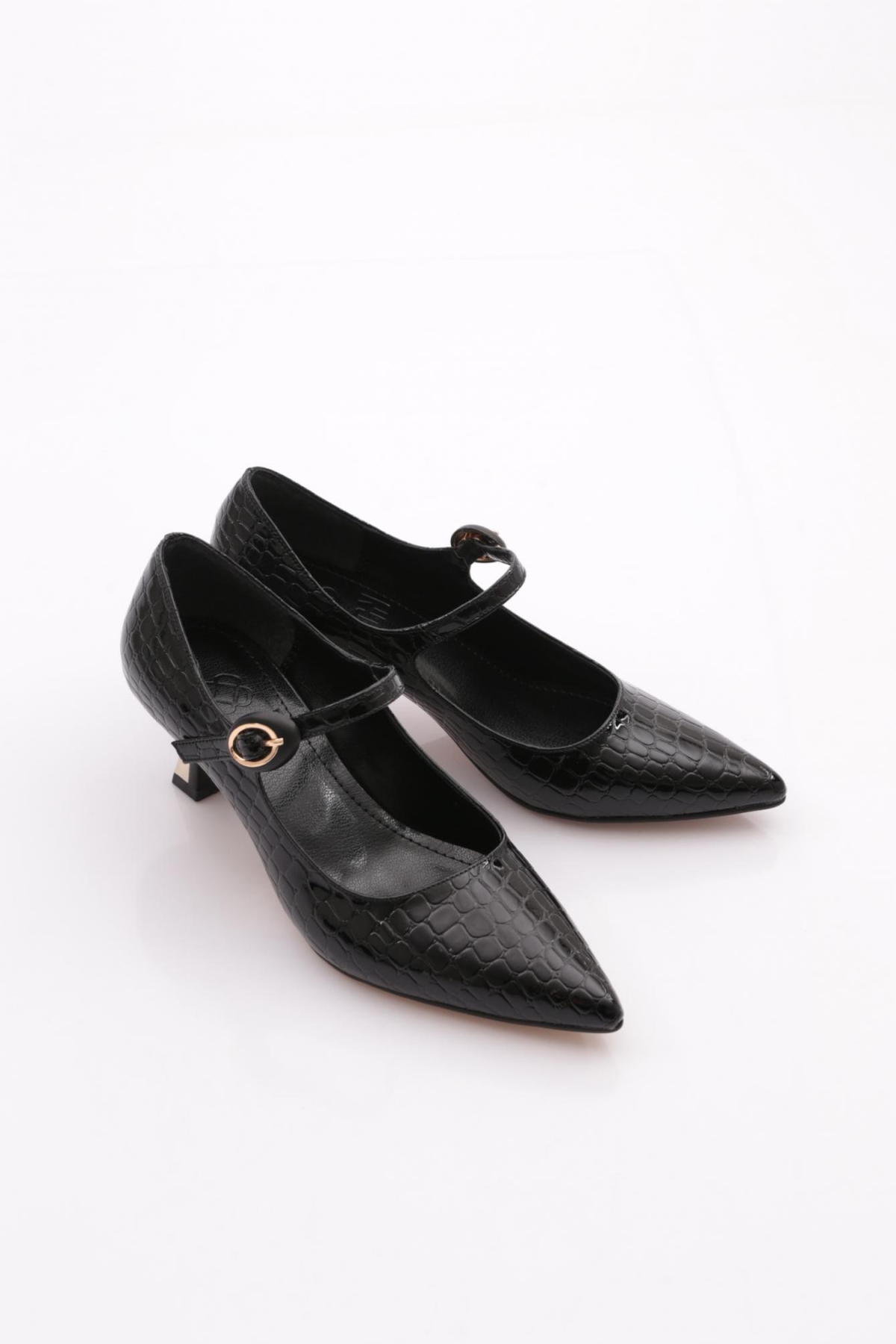 Dgn Dgn Siyah K501 Kadin Topuklu Ayakkabi Topuklu Ayakkabı | Flo Siyah - 3. görsel