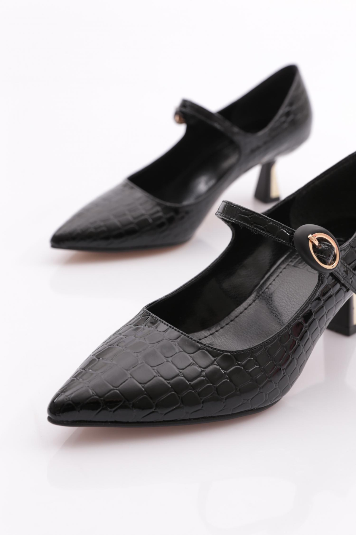 Dgn Dgn Siyah K501 Kadin Topuklu Ayakkabi Topuklu Ayakkabı | Flo Siyah - 5. görsel