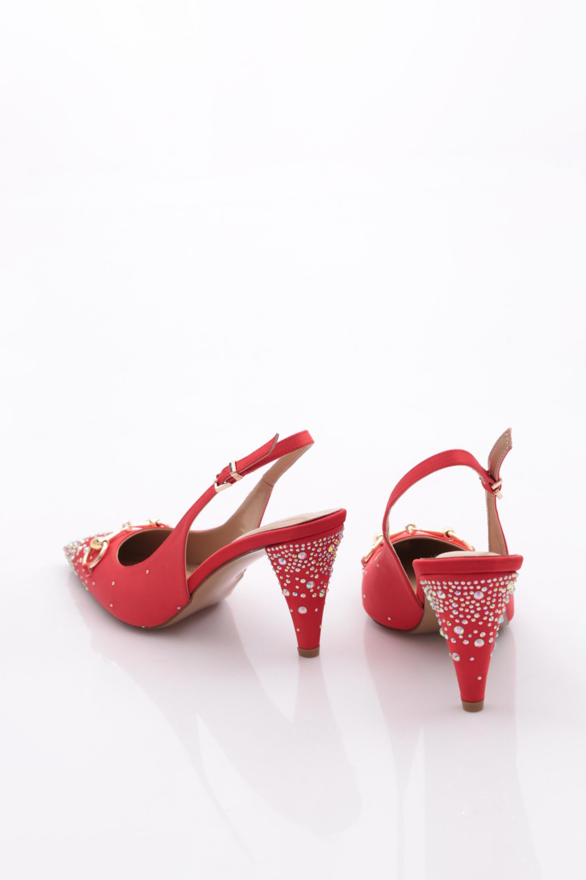 826 Kadin Aksesuarli Topuklu Ayakkabi - Görsel 4